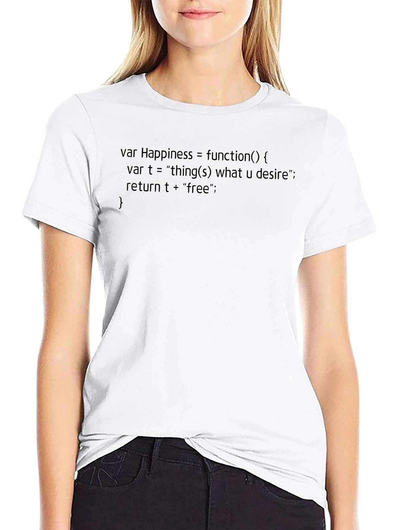 Funny Coding T-Shirt - Happiness is Free