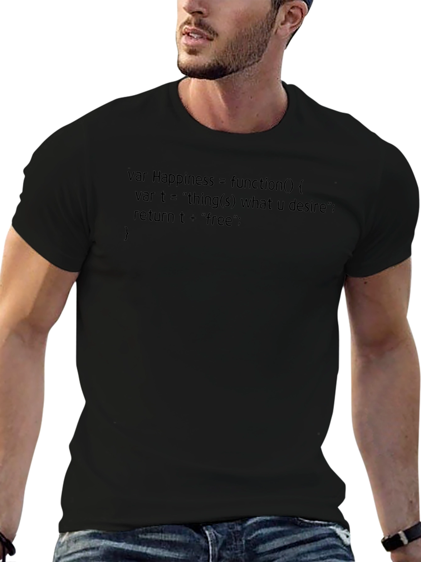Funny Coding T-Shirt - Happiness is Free