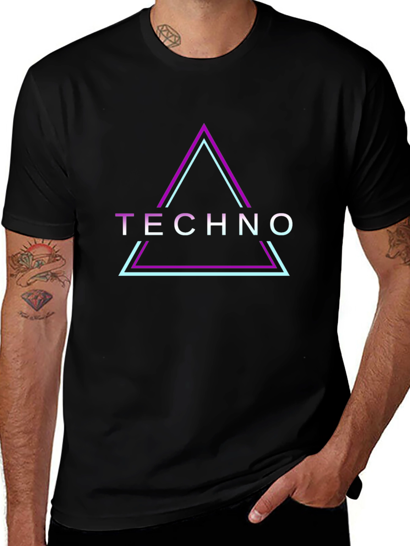 Techno Music Graphic Tee - Modern Style