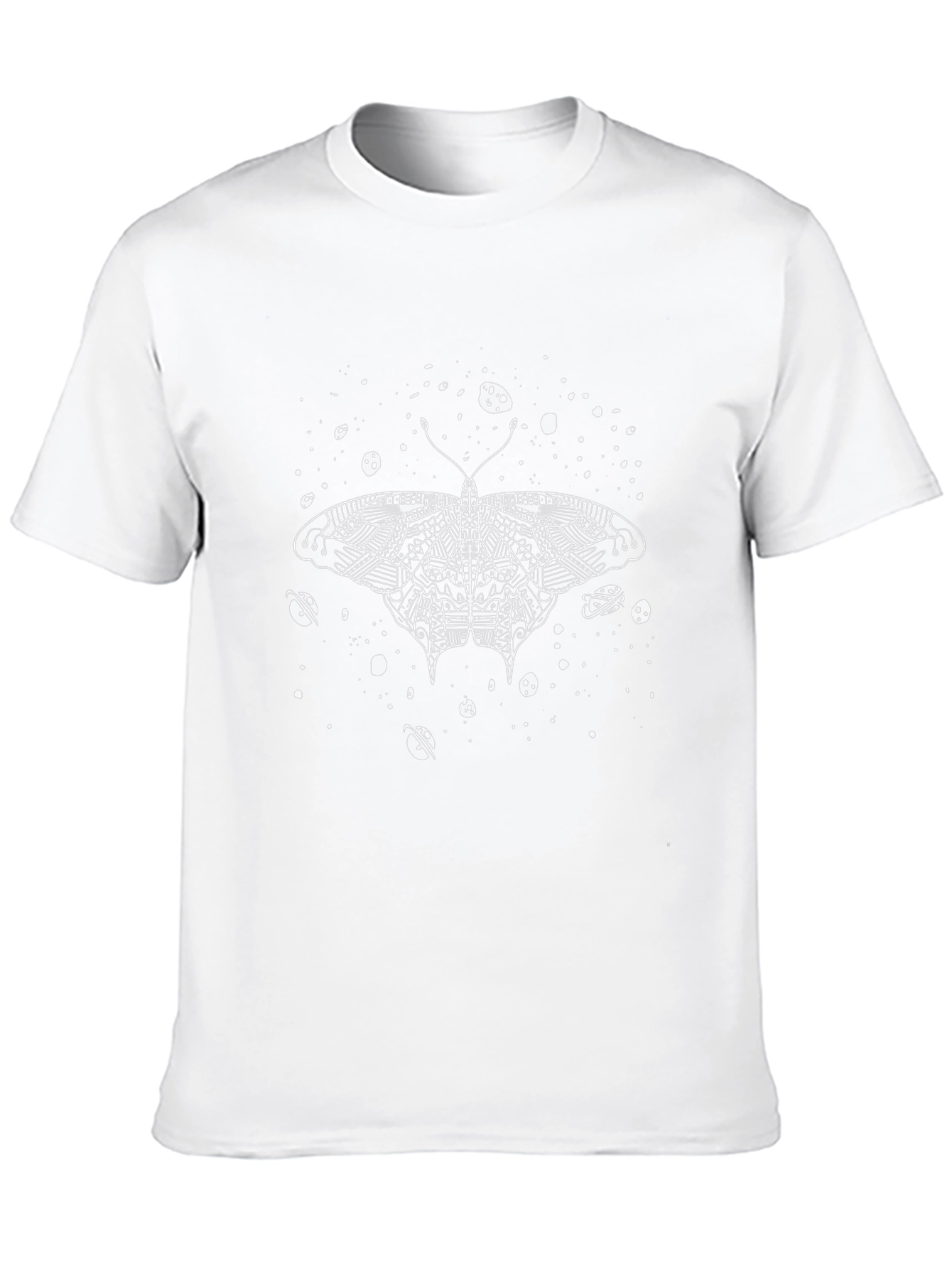 Moth Space Graphic Black Tee