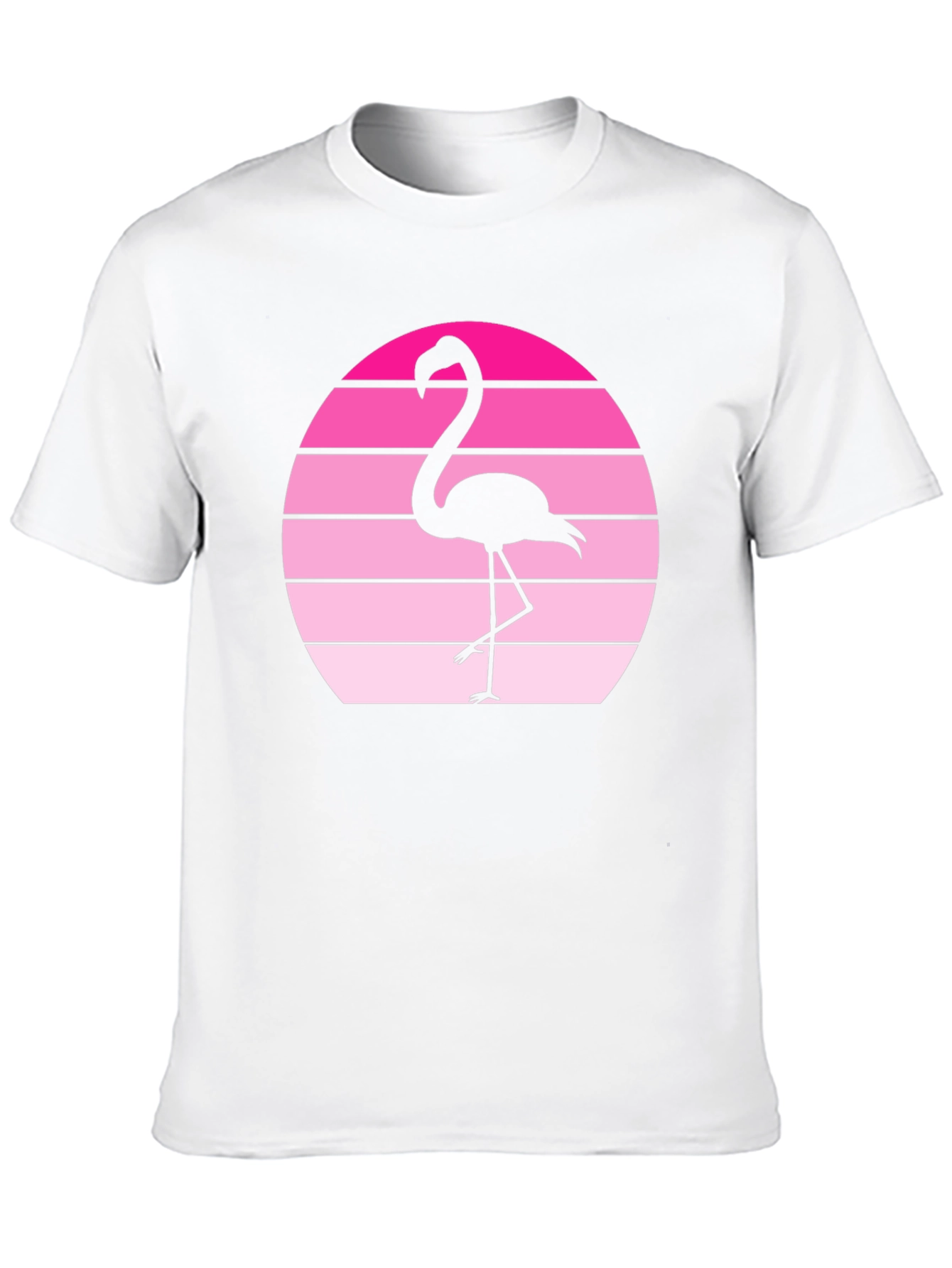 Retro Flamingo Graphic Tee - Sunset Vibes