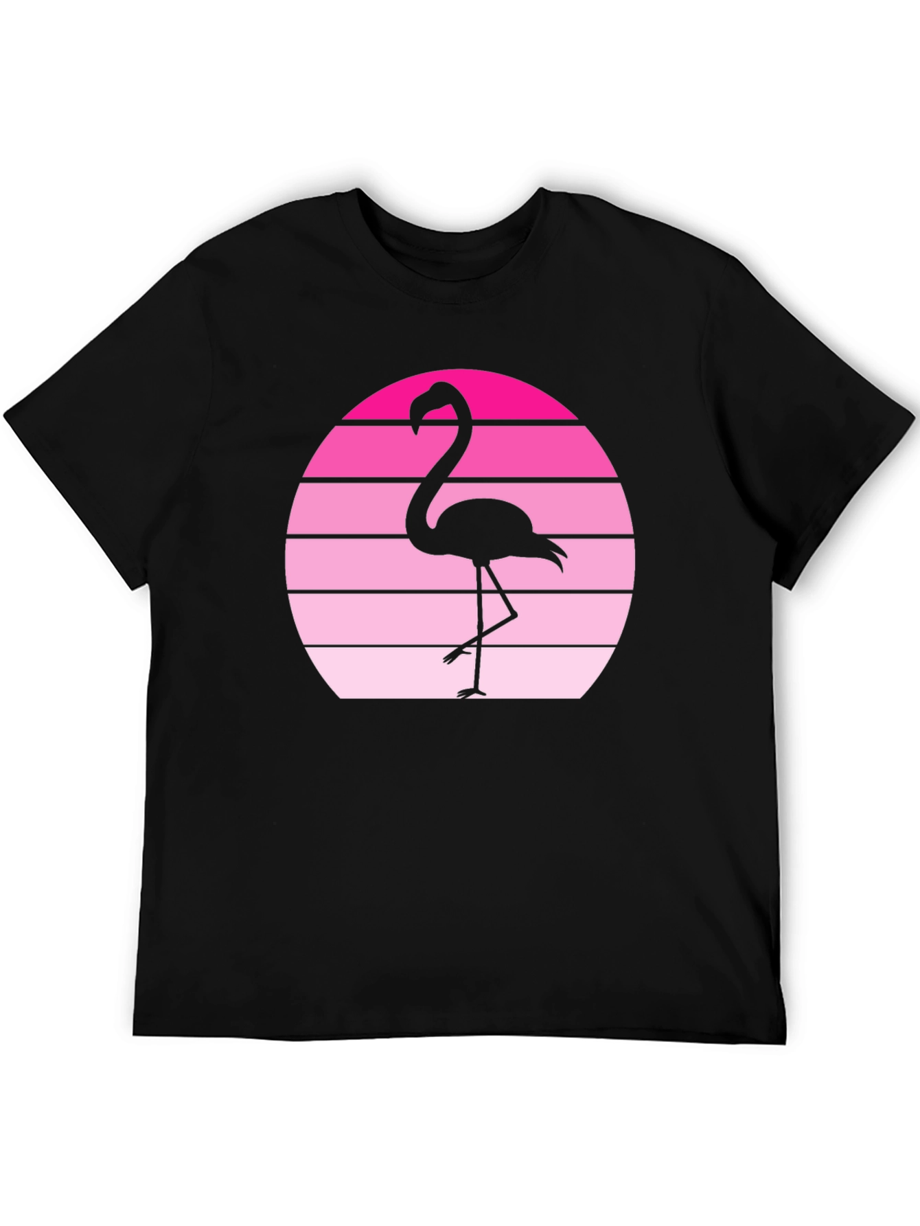 Retro Flamingo Graphic Tee - Sunset Vibes