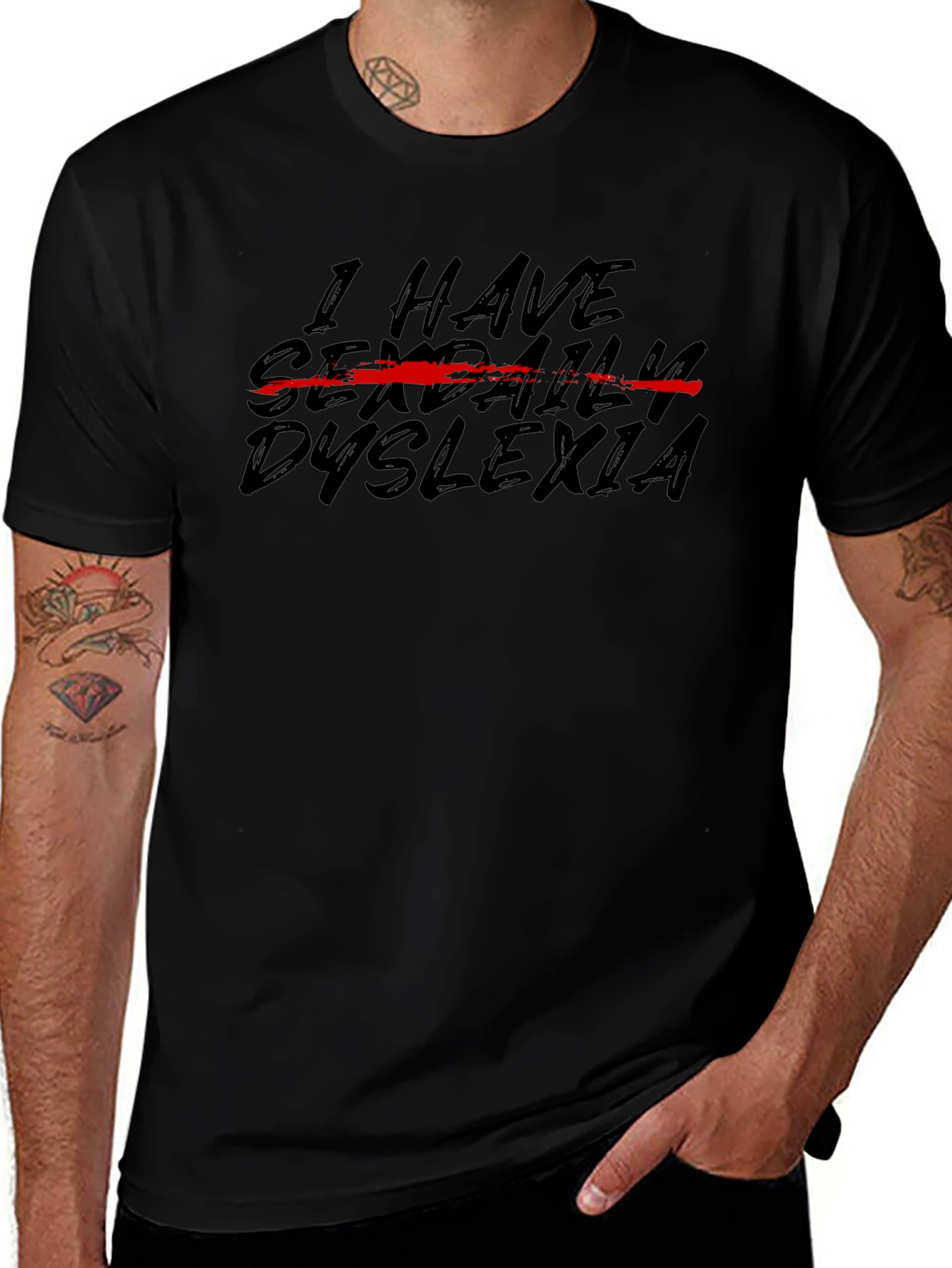 Humorous Sexual Dyslexia Graphic T-Shirt