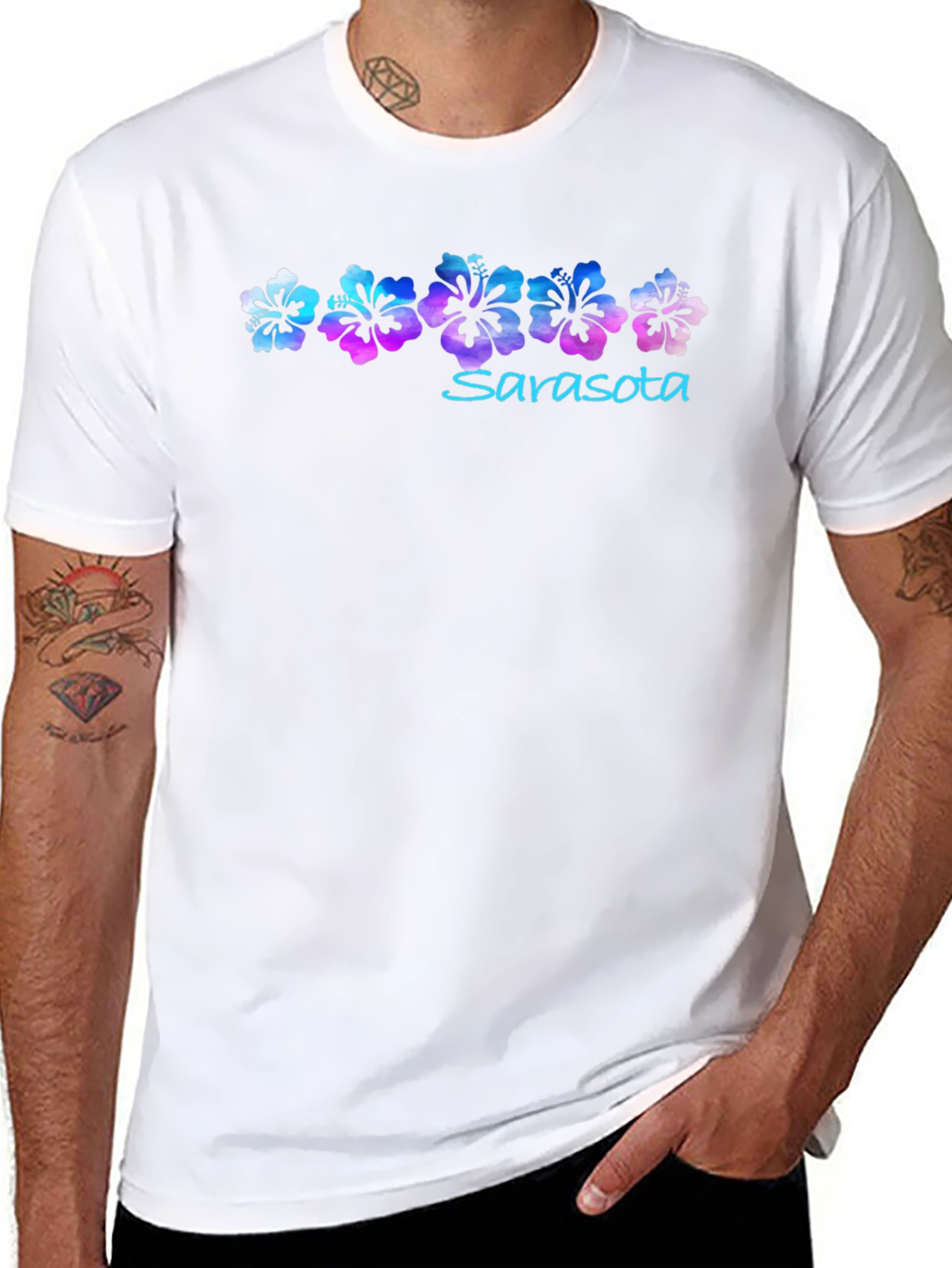 Sarasota Floral Black Graphic T-Shirt