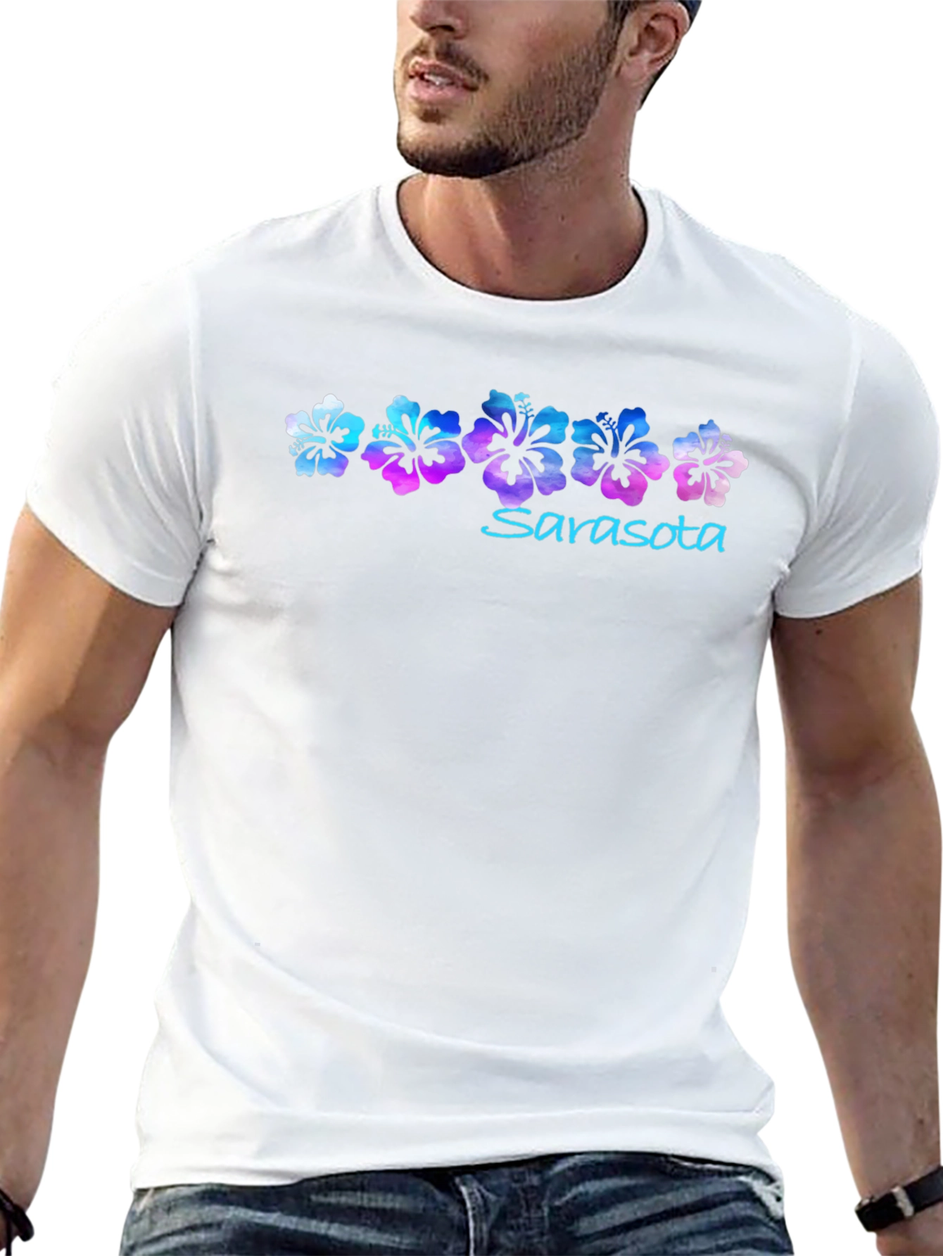 Sarasota Floral Black Graphic T-Shirt