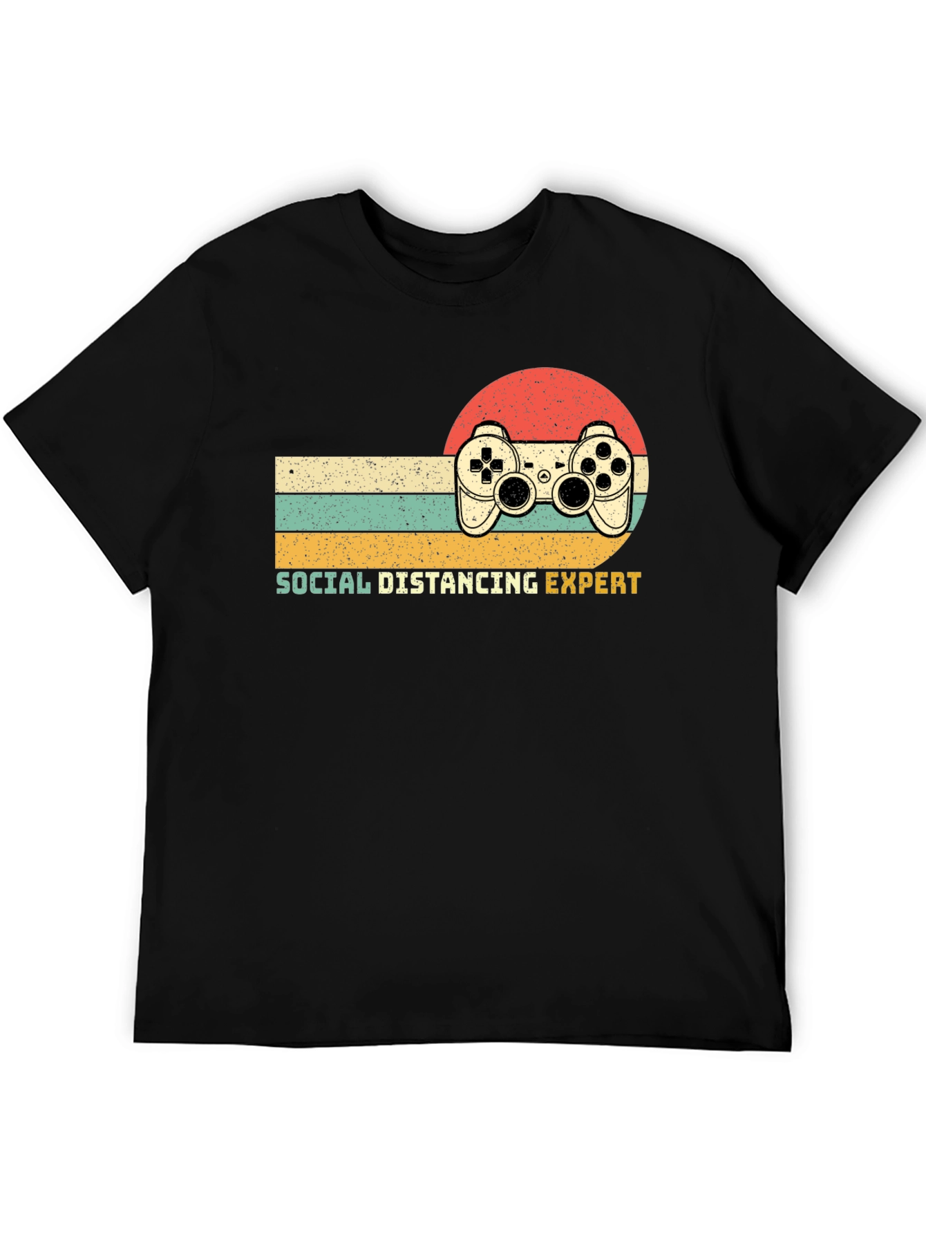 Social Distancing Expert Retro Gaming T-Shirt