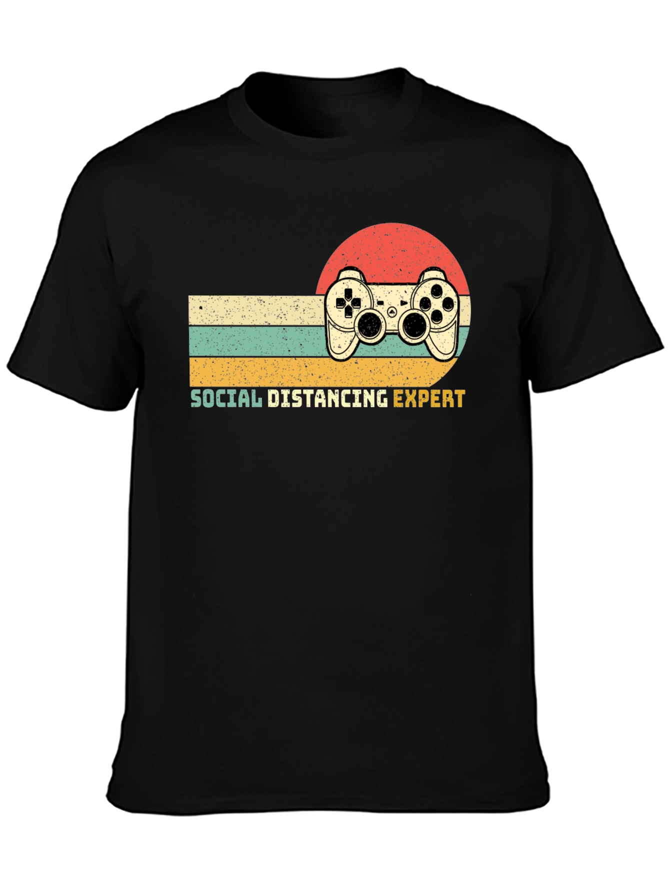 Social Distancing Expert Retro Gaming T-Shirt
