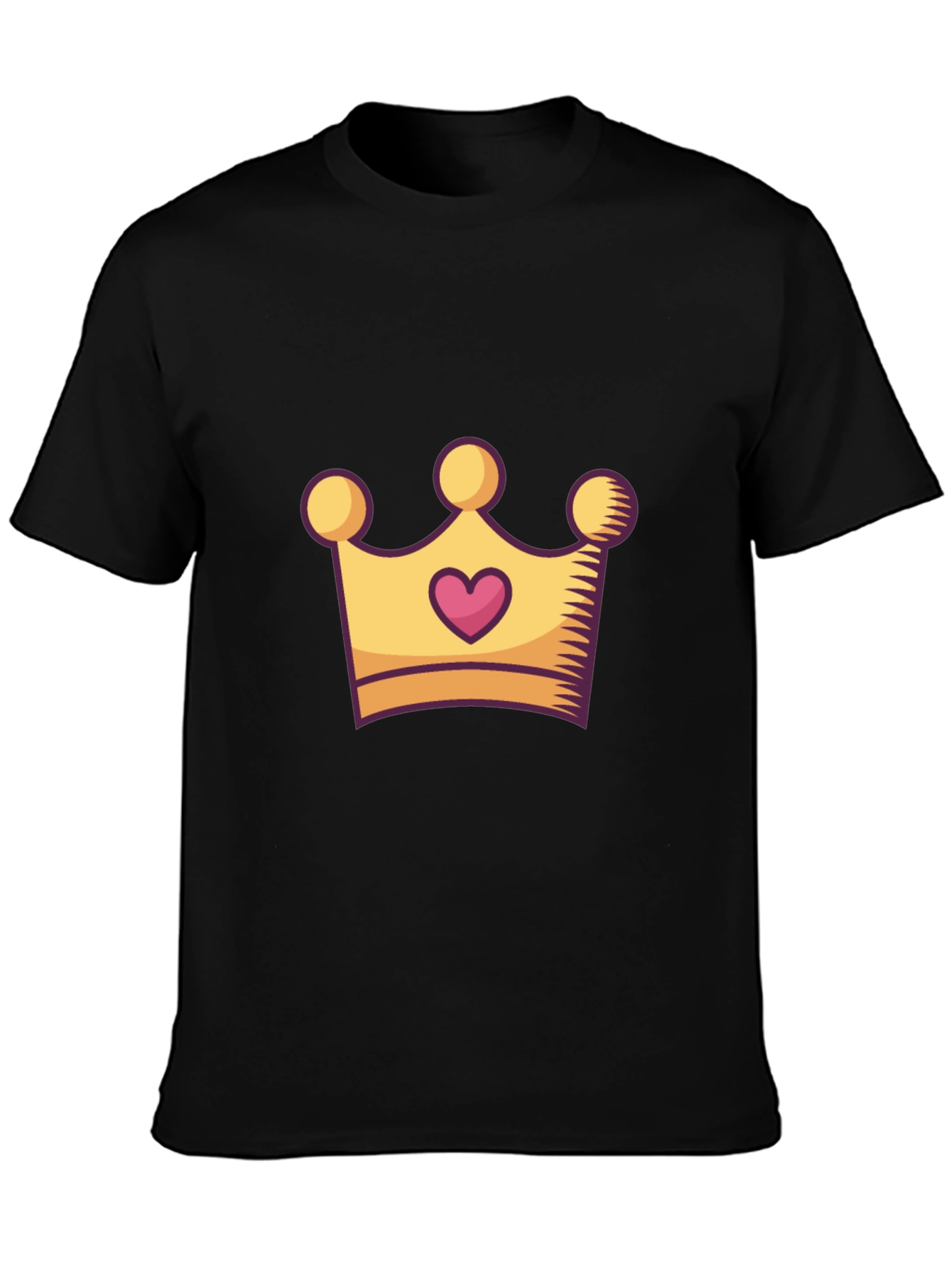 King/Queen Crown Graphic Tee - Stylish Unisex Black T-Shirt