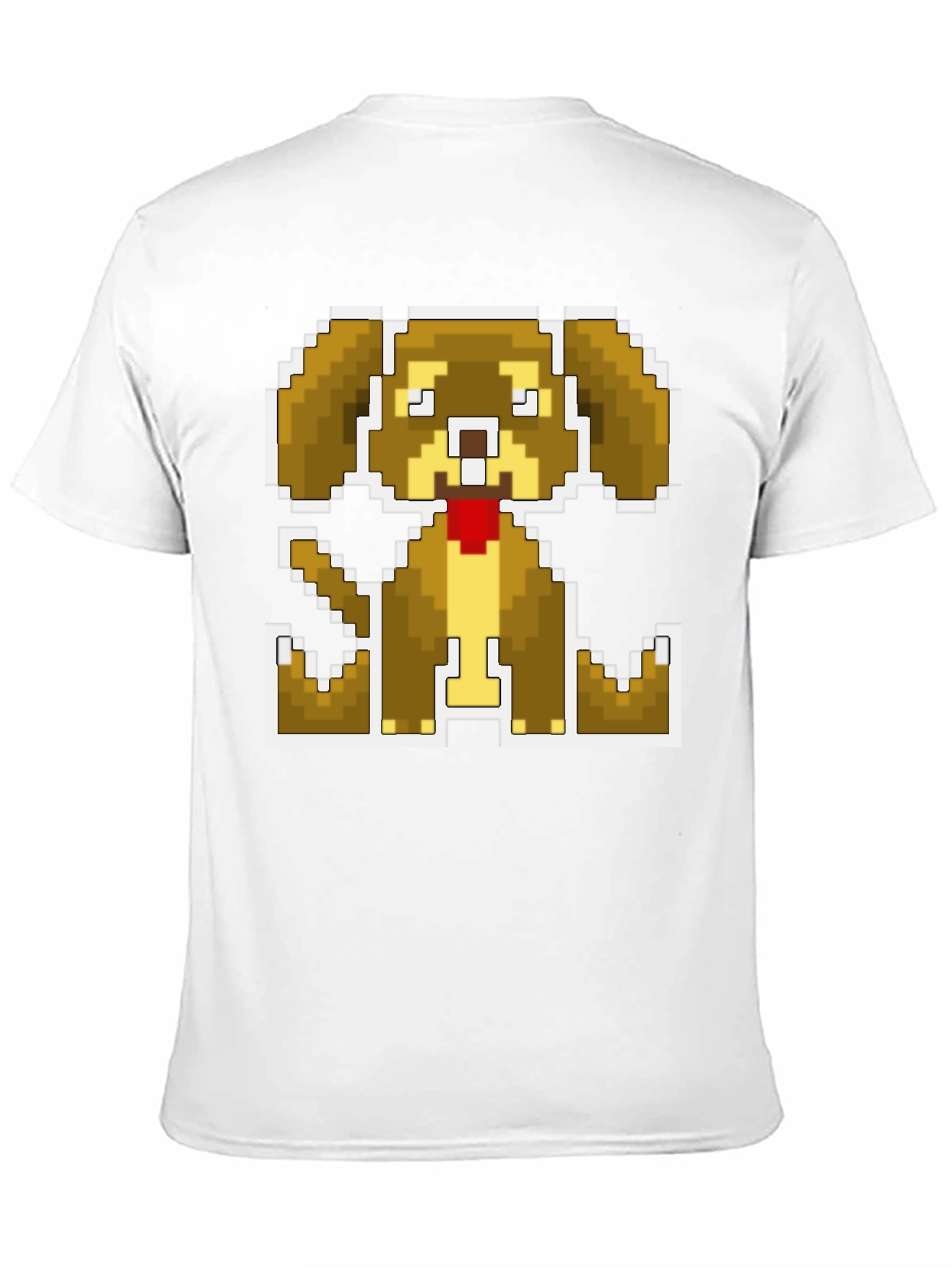 Pixel Dog Graphic Tee - Classic Black Cotton Blend