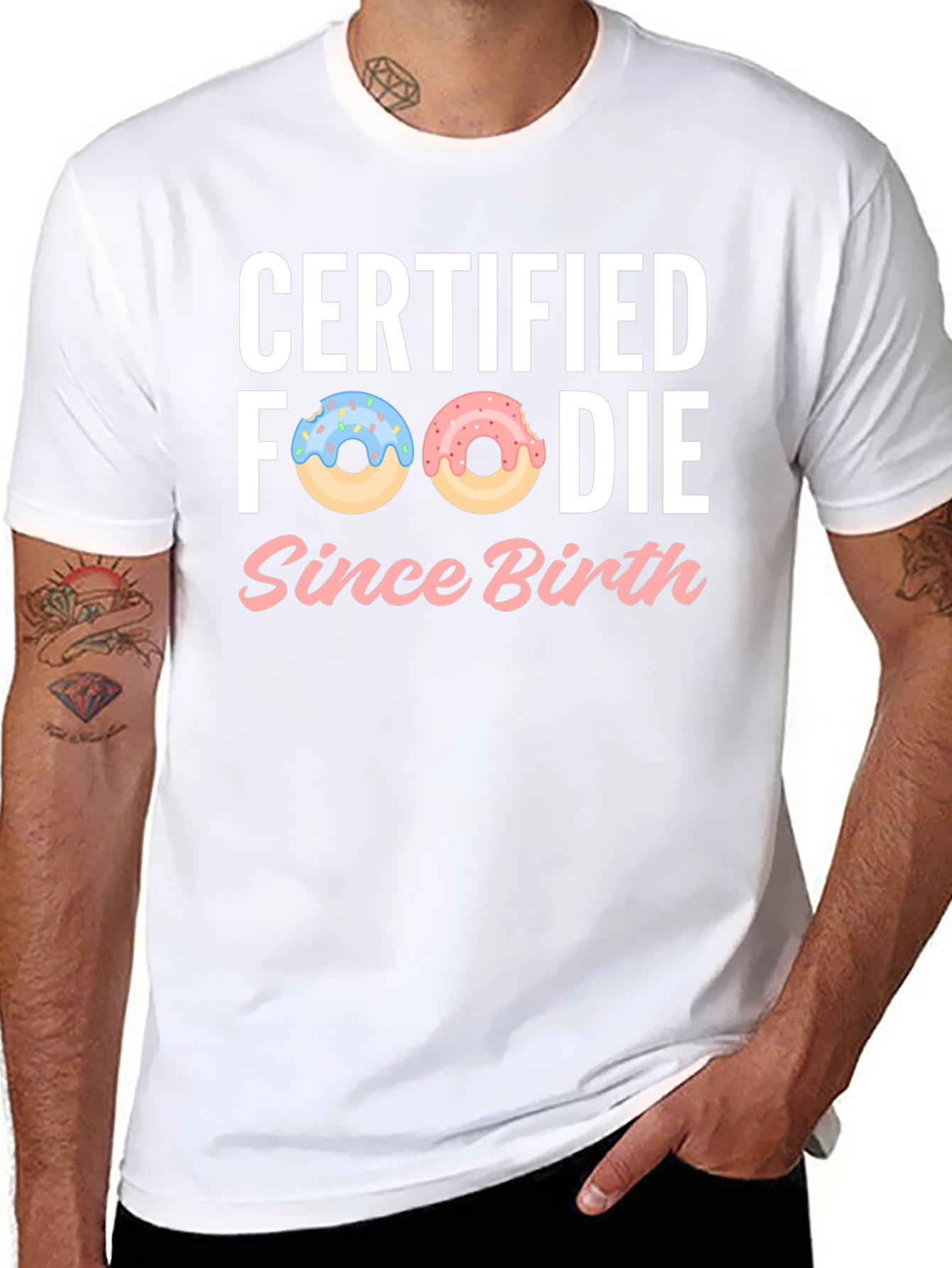 Certified Foodie Since Birth Donut Graphic Tee