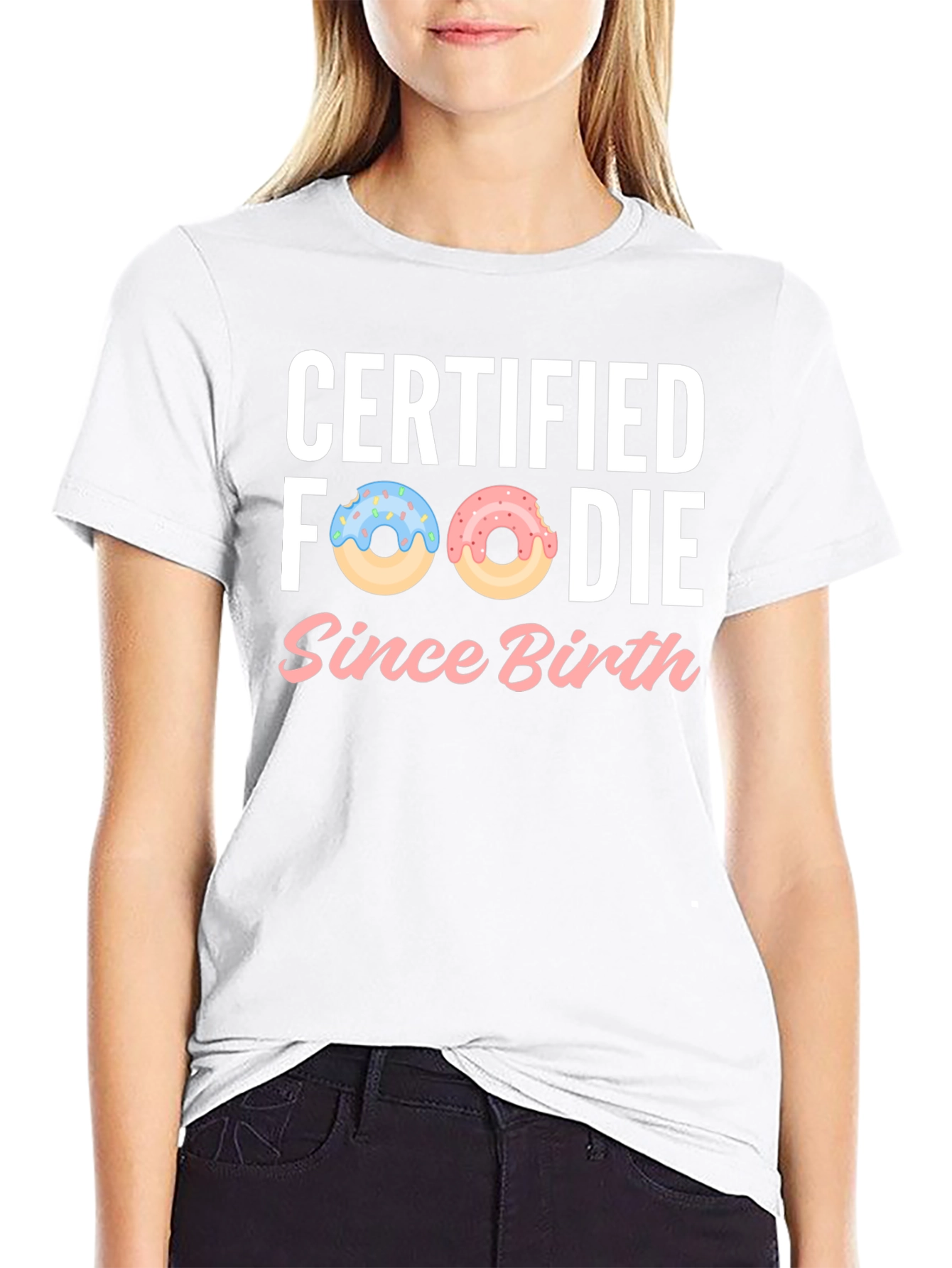 Certified Foodie Since Birth Donut Graphic Tee