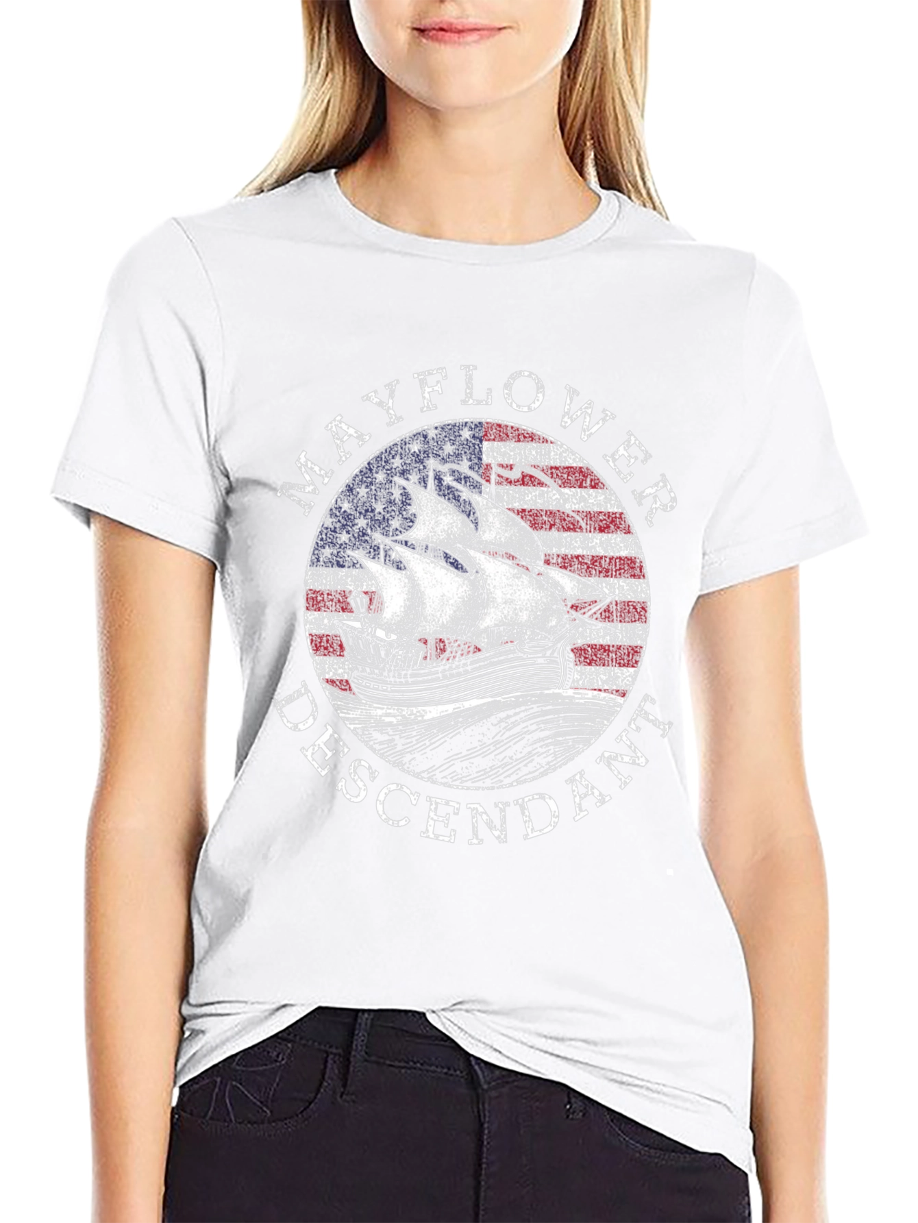 Mayflower Descendant Graphic T-Shirt