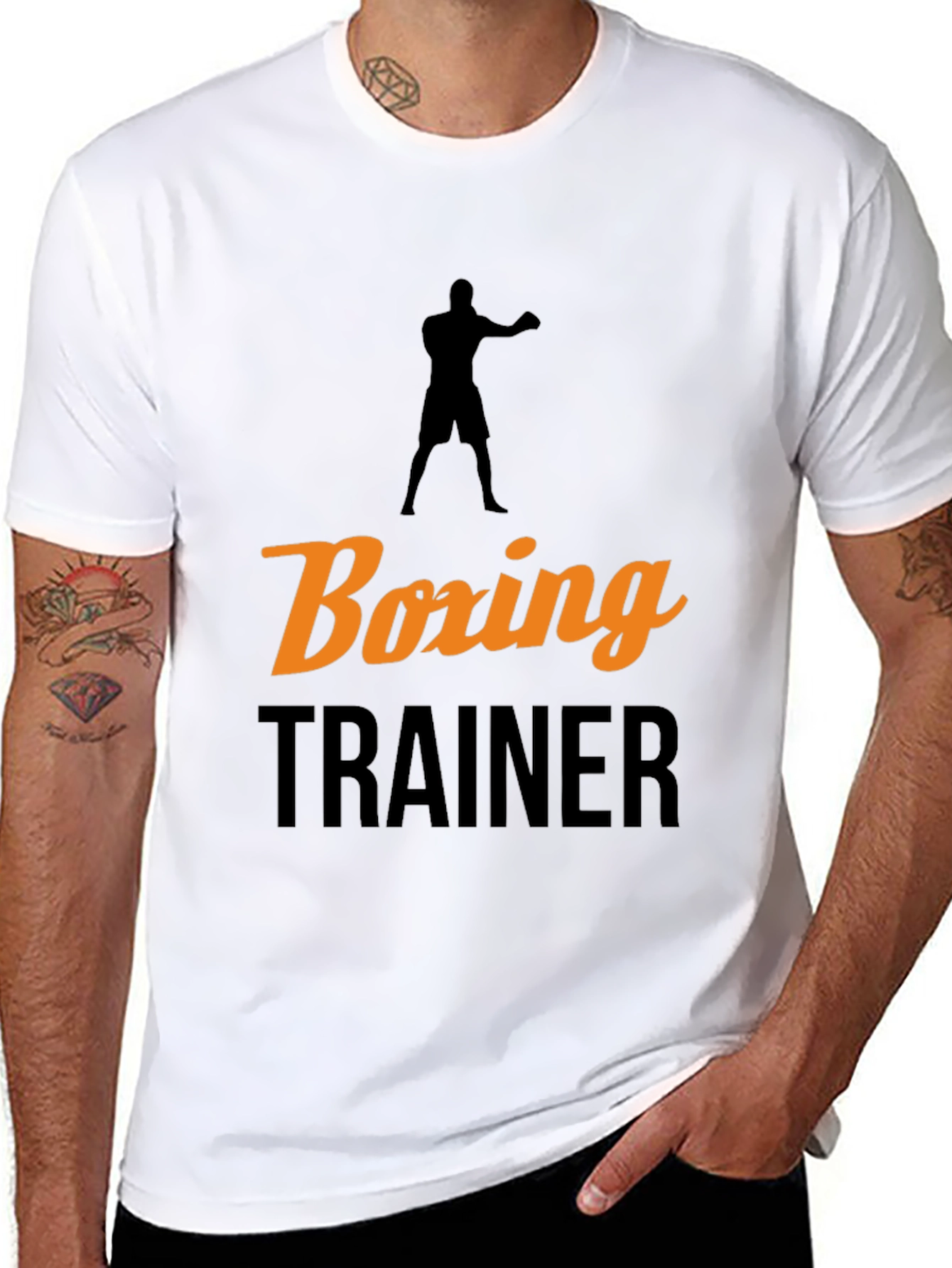 Boxing Trainer Graphic Tee - Sport Enthusiast Apparel