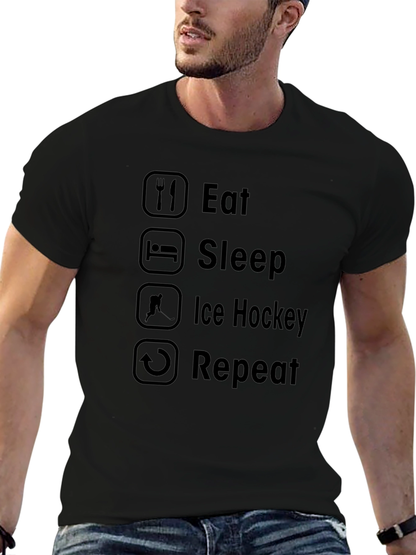 Eat Sleep Ice Hockey Repeat T-Shirt