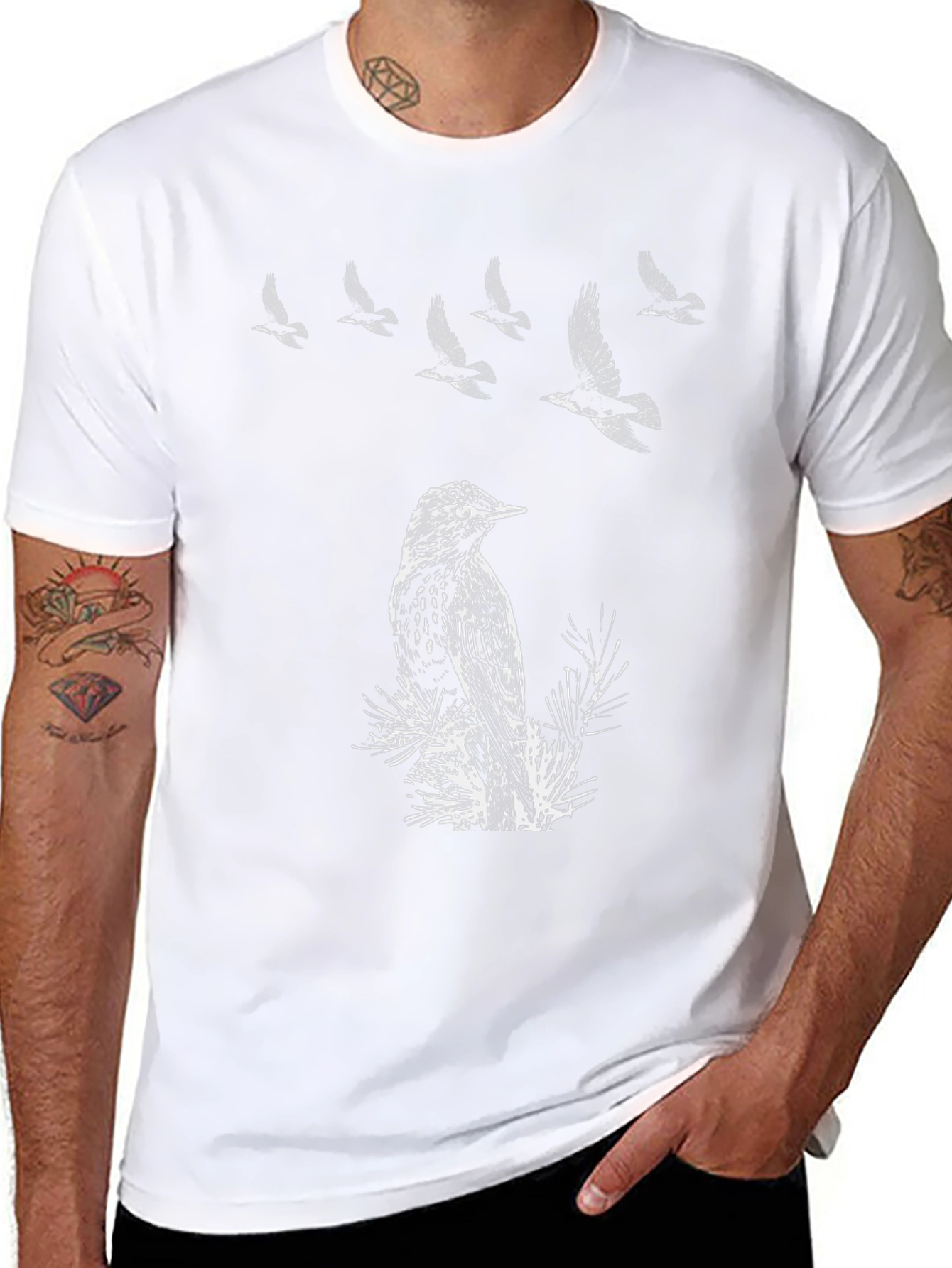 Bird Graphic T-Shirt - Nature Inspired Tee