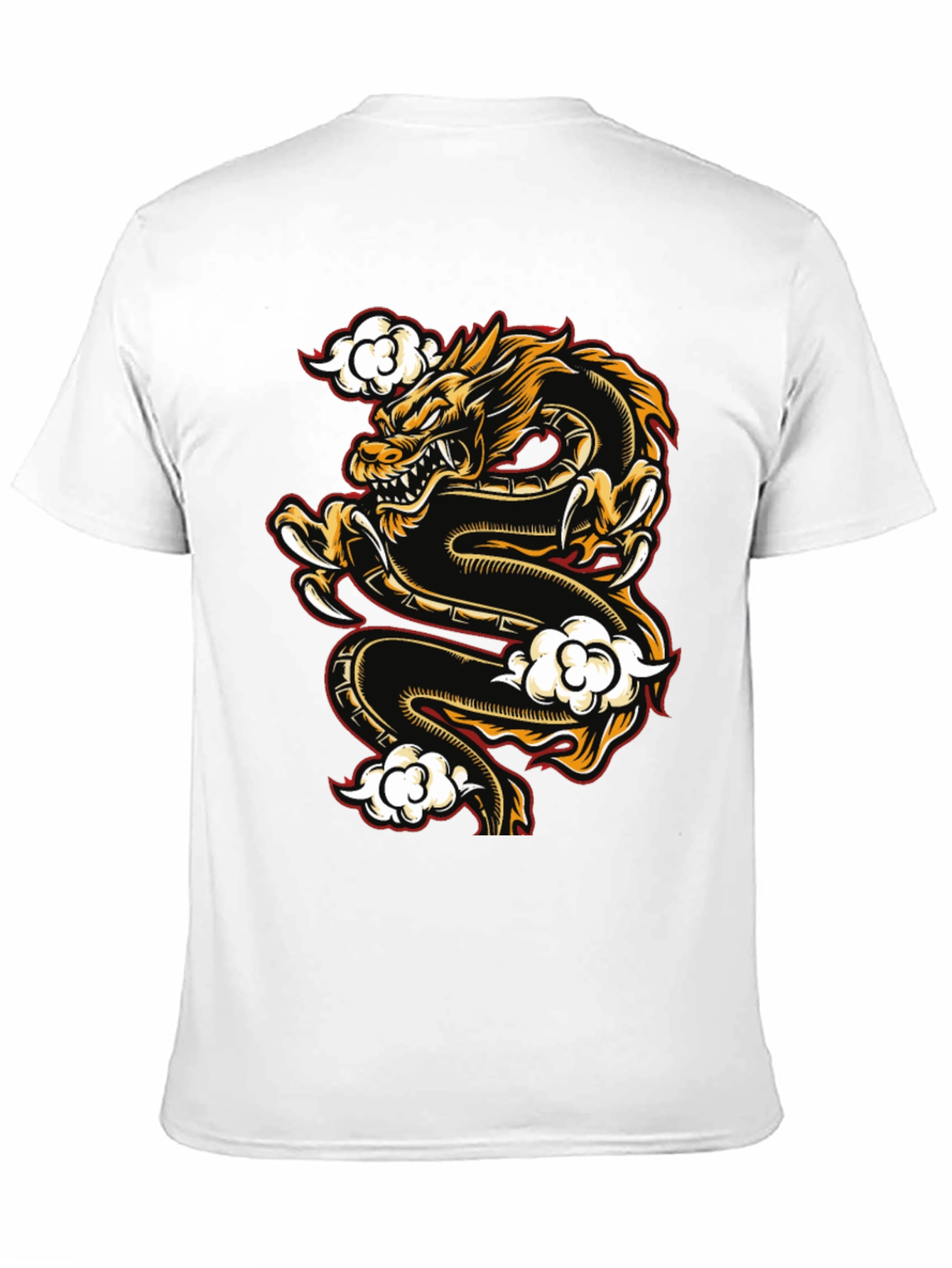 Dragon Graphic Print Black T-Shirt