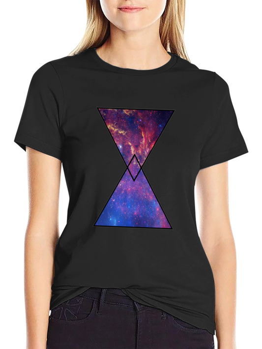 Galaxy Hourglass Graphic T-Shirt - Black