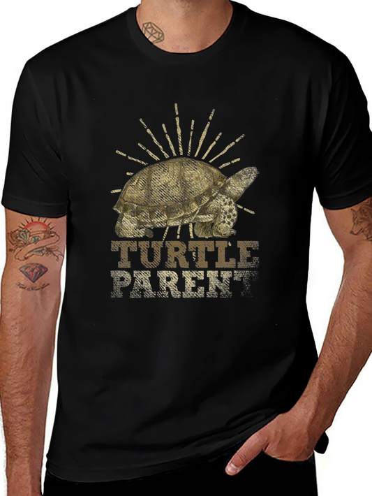 Turtle Parent T-Shirt - Black Graphic Tee