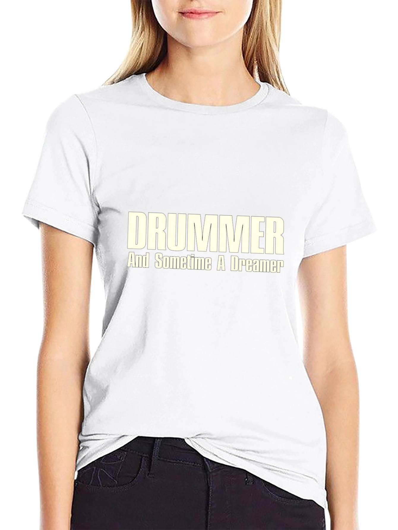 Drummer And Sometime A Dreamer Black Graphic Tee
