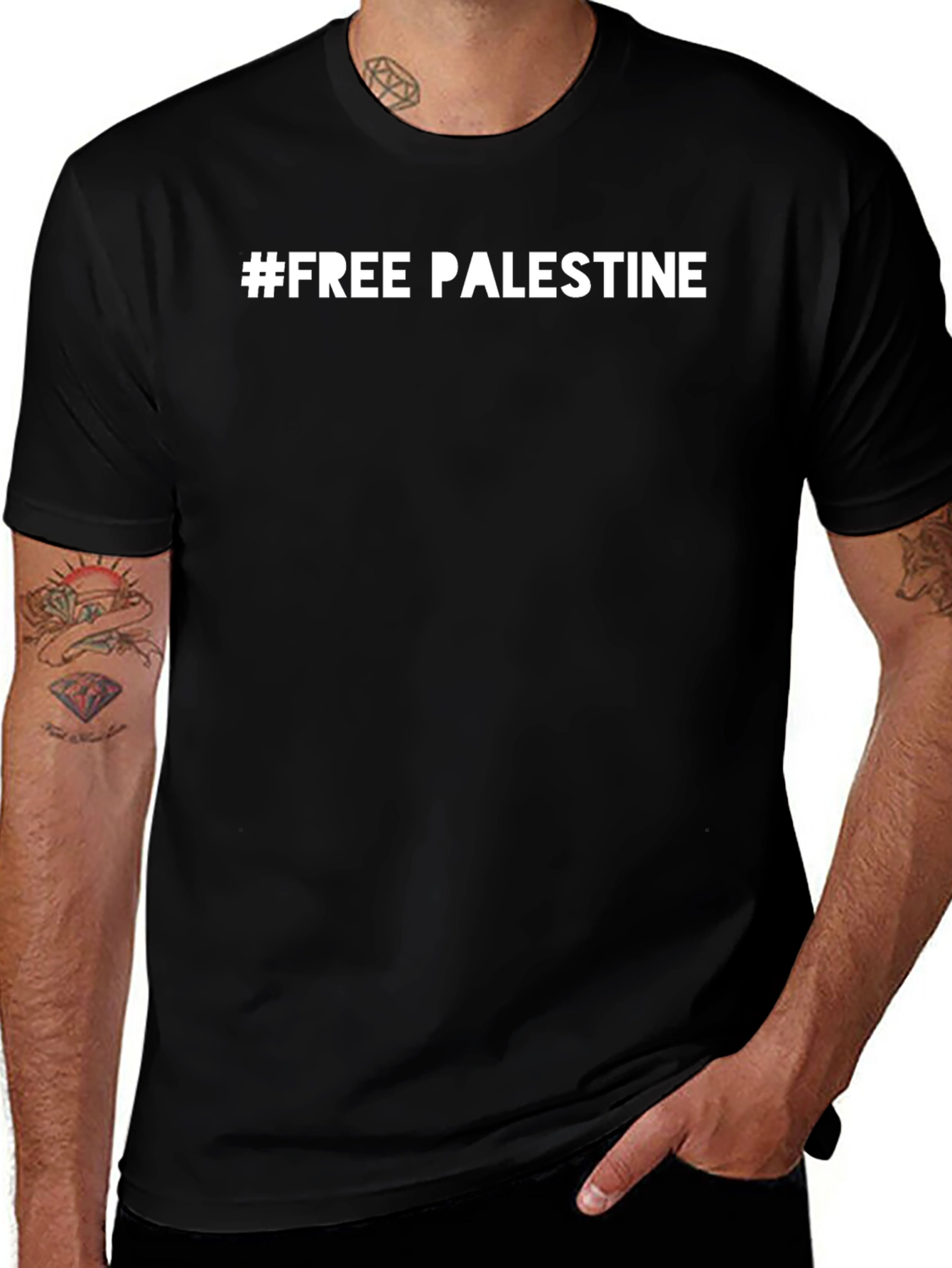 Free Palestine T-Shirt - Black Activist Tee