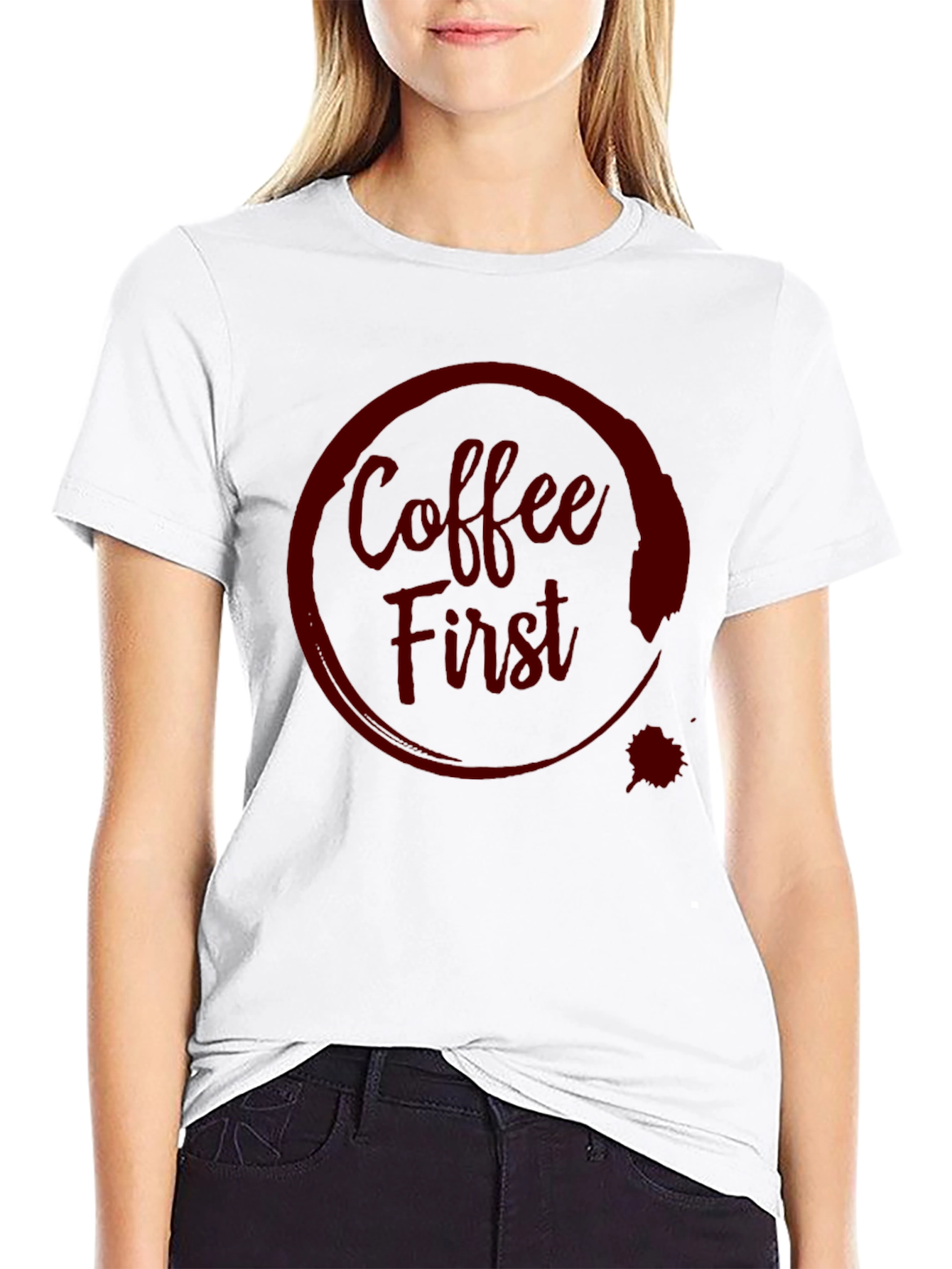 Coffee First T-Shirt - Dark Graphic Tee