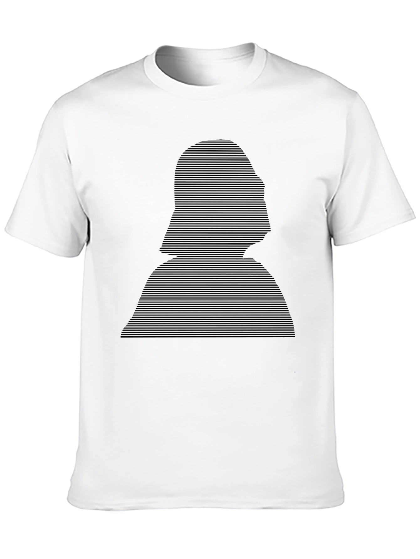 Darth Vader Silhouette Striped Black T-Shirt