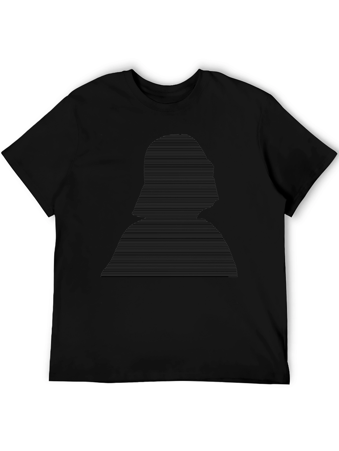 Darth Vader Silhouette Striped Black T-Shirt
