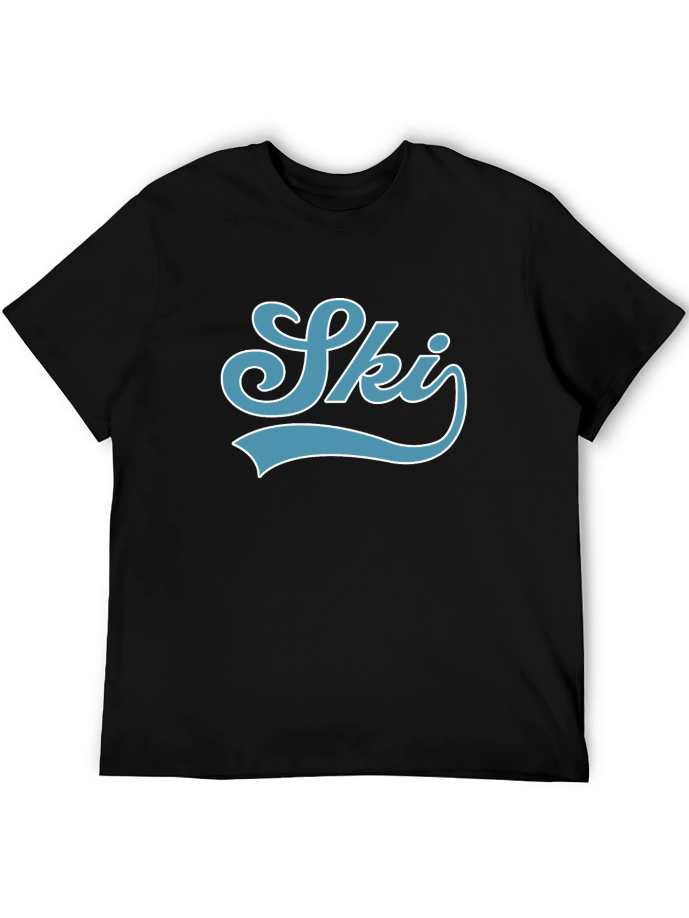 Retro Ski Graphic T-Shirt - Black