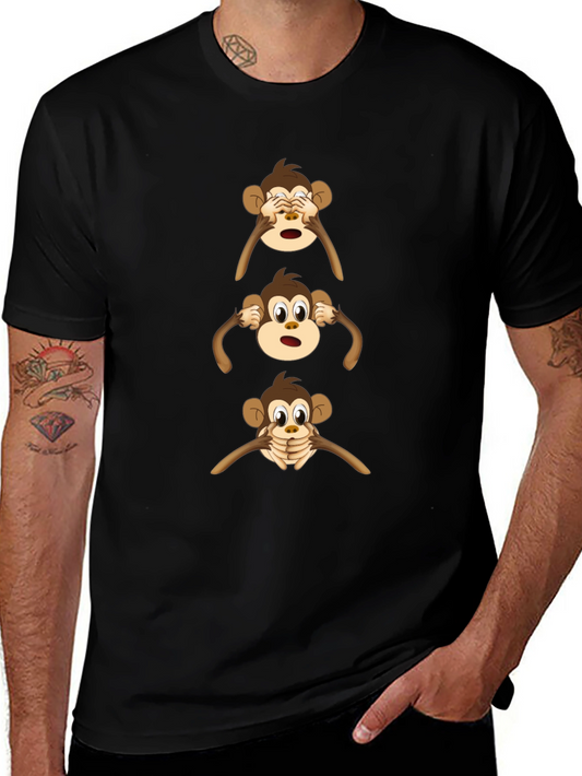 Hear See Speak No Evil Monkey Graphic Tee