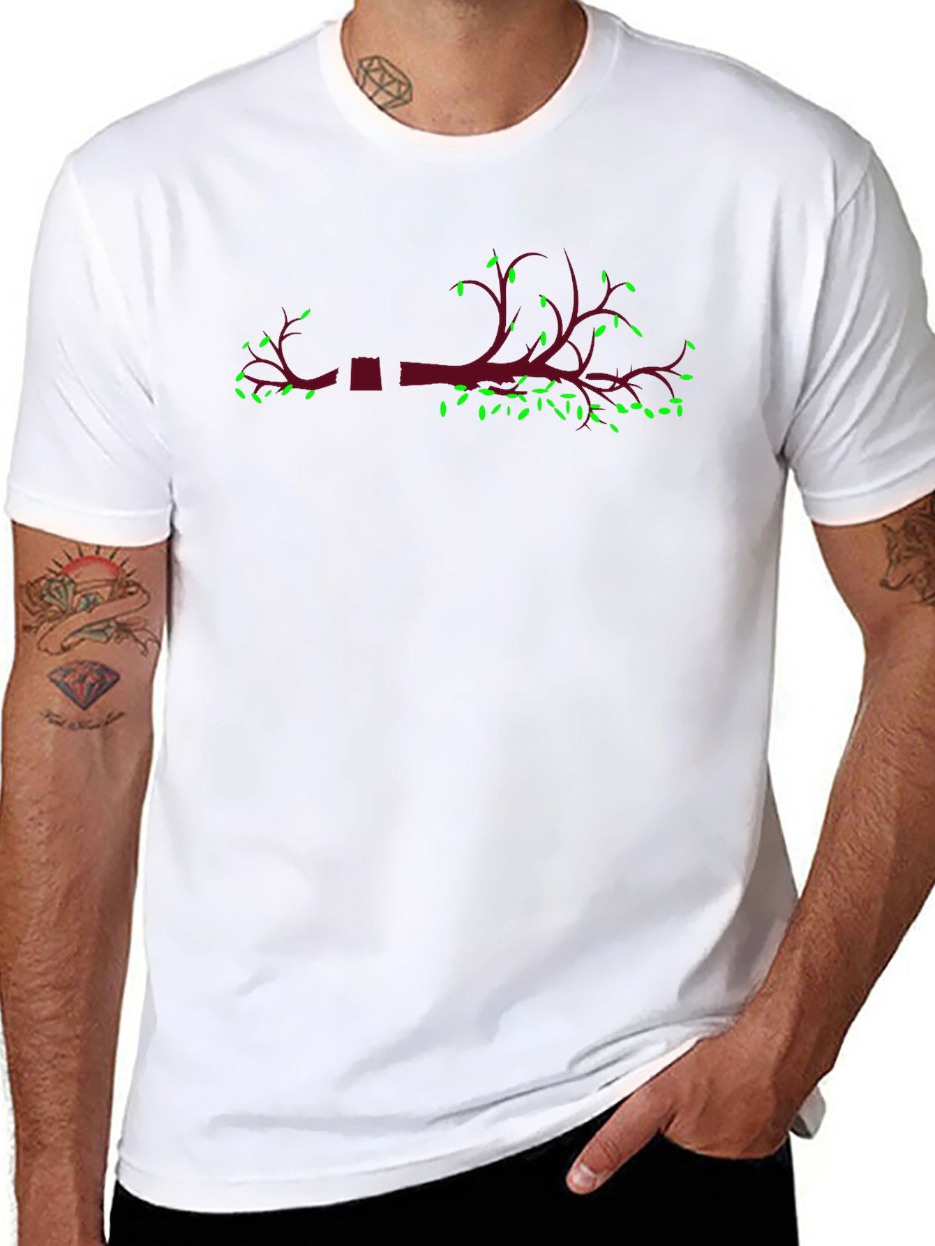 Nature Branch Graphic T-Shirt - Black