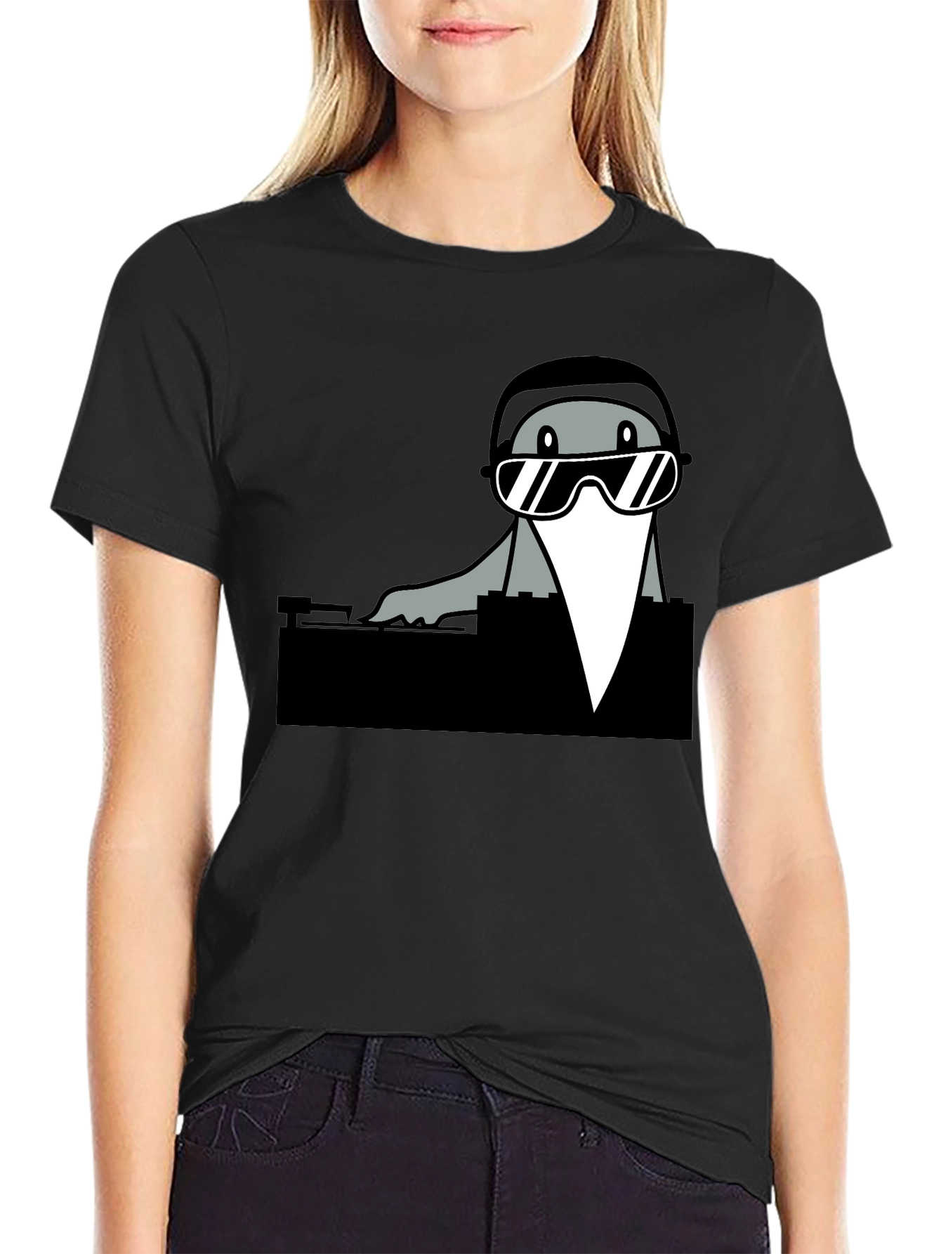 DJ Seal Graphic Tee - Cool Cartoon Shirt