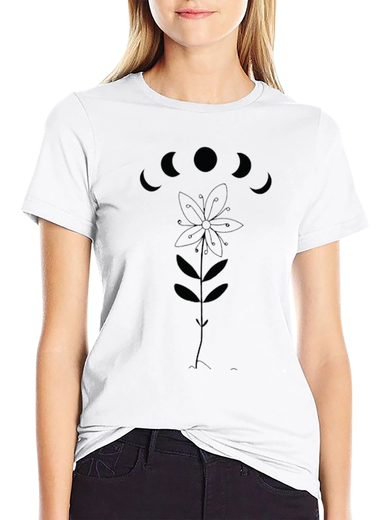 Mystic Moon Flower Graphic Tee