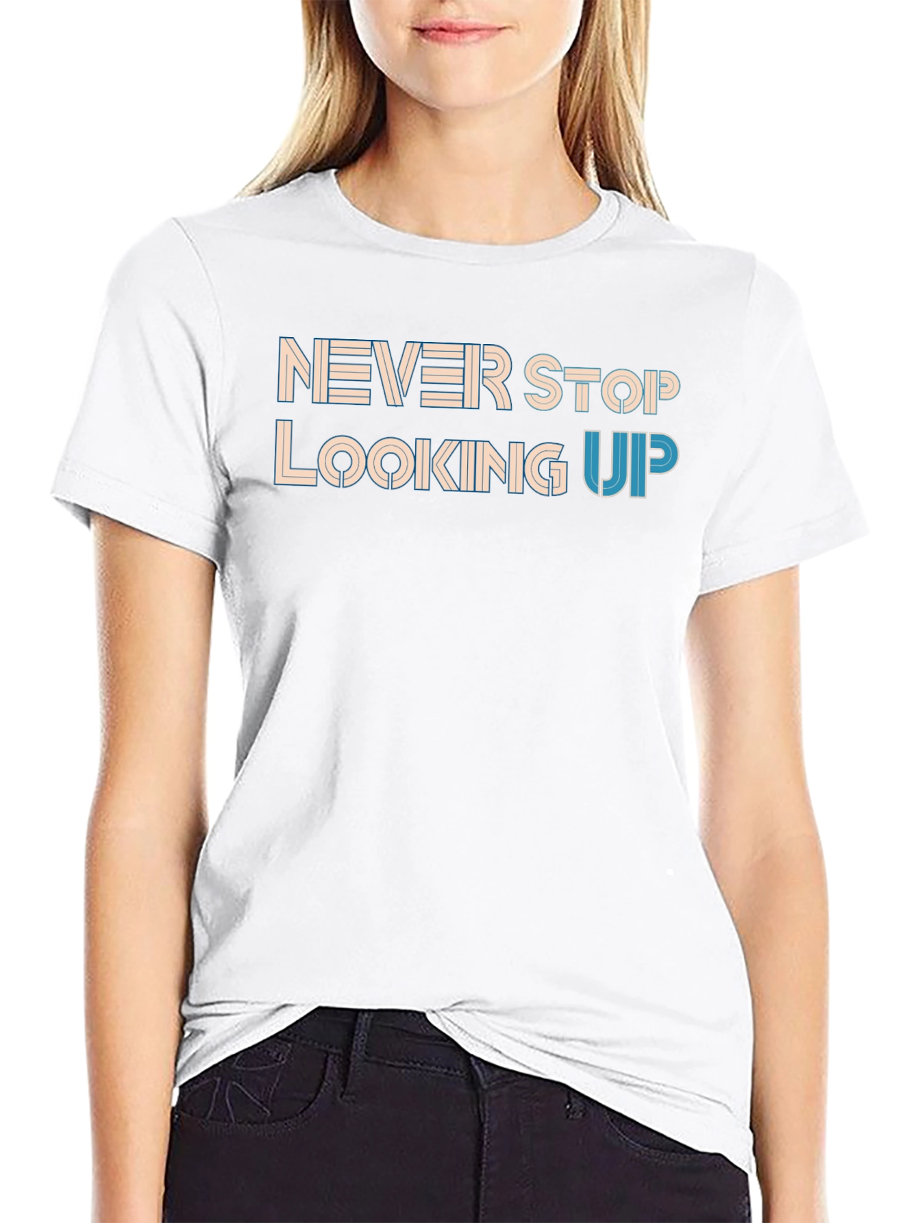 Never Stop Looking Up Black T-Shirt