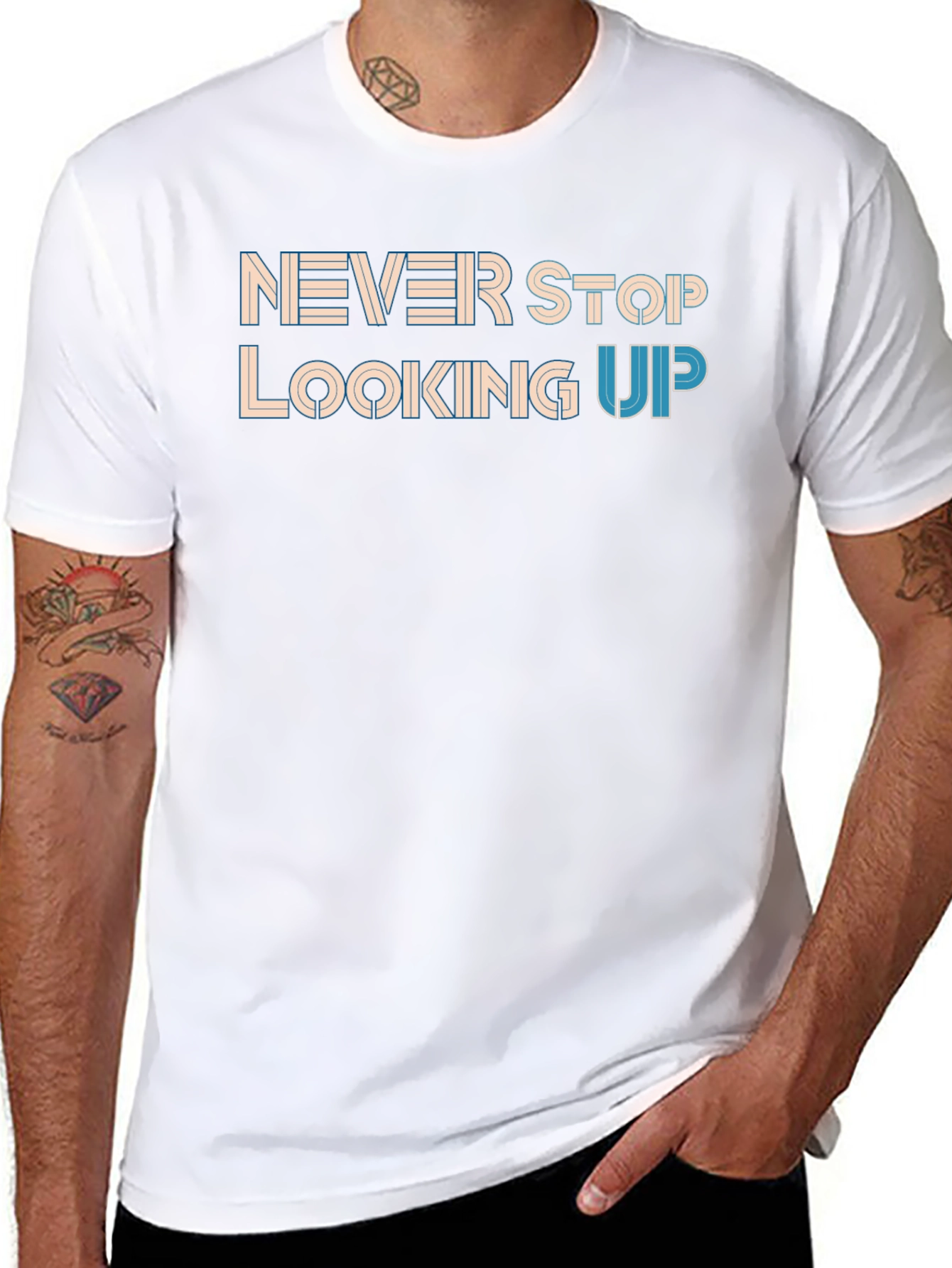 Never Stop Looking Up Black T-Shirt