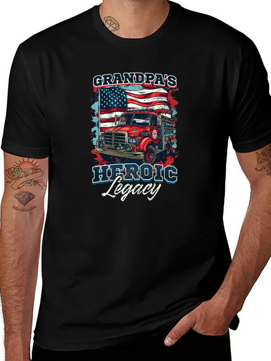 Grandpas Heroic Legacy T-Shirt Firefighter
