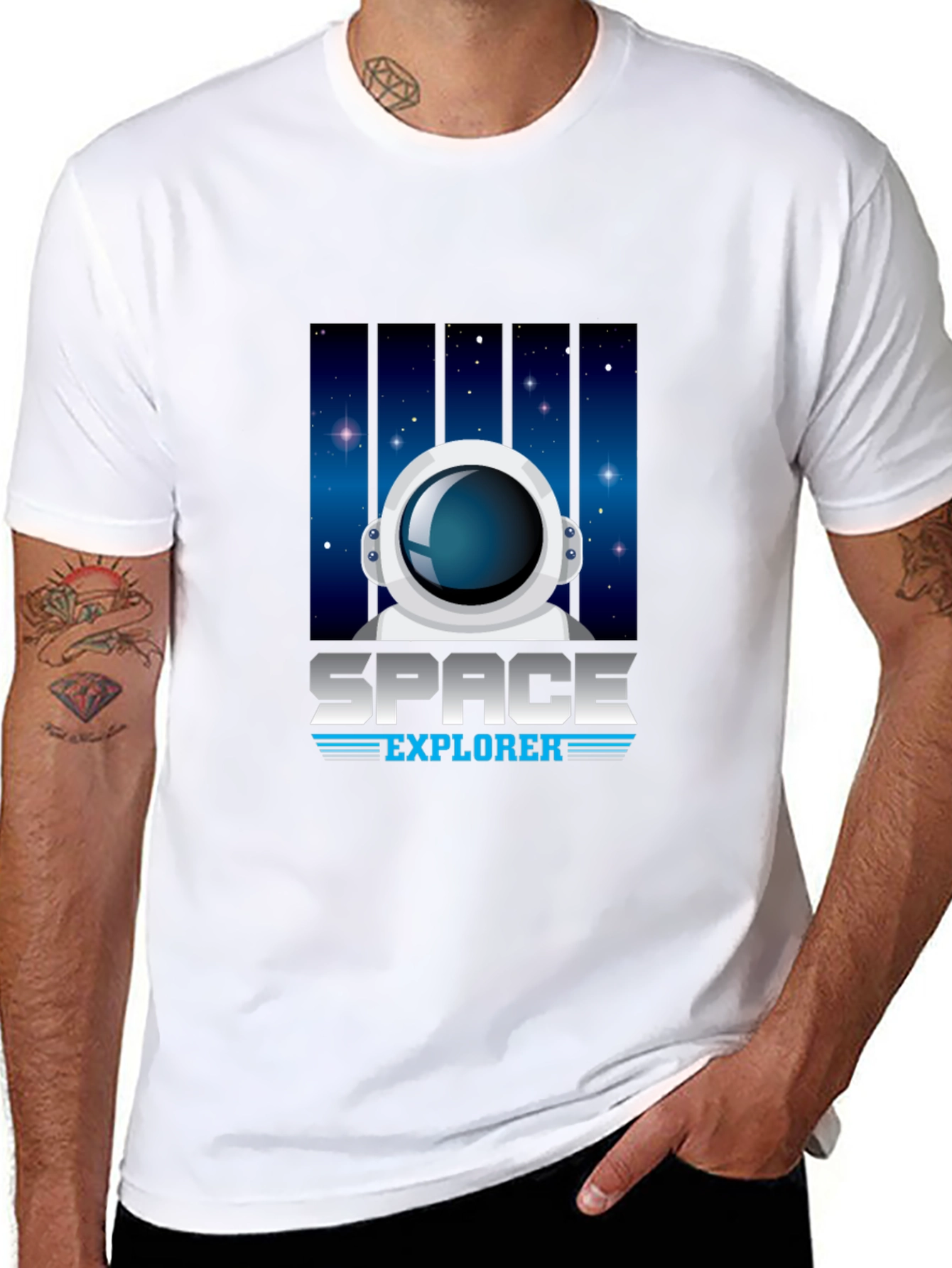 Space Explorer Black T-Shirt
