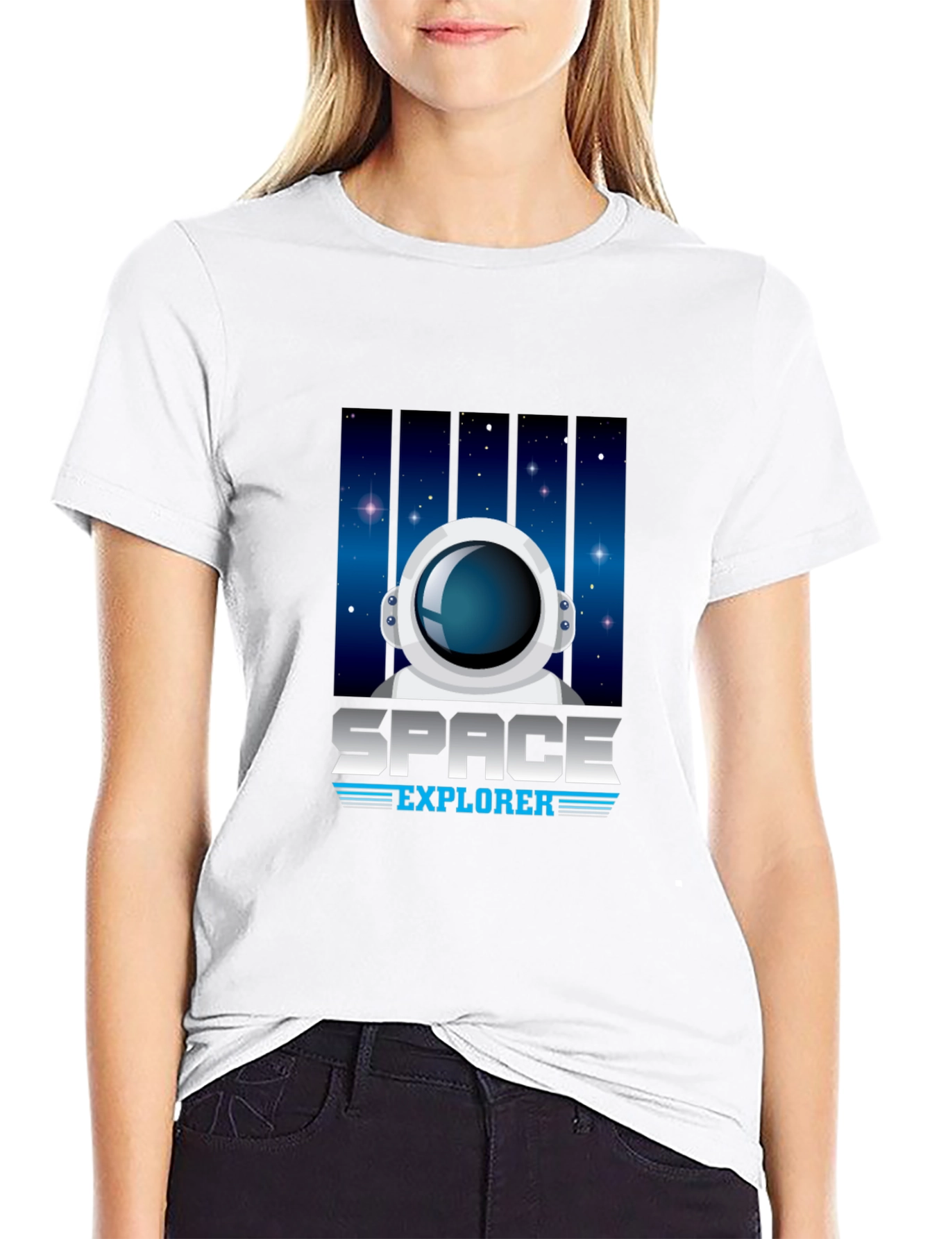 Space Explorer Black T-Shirt