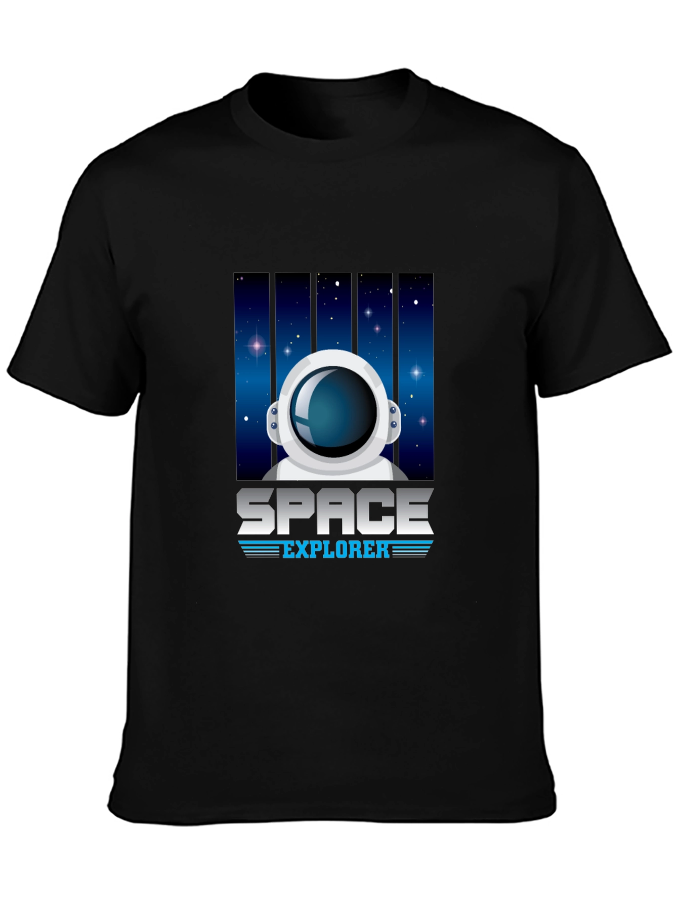 Space Explorer Black T-Shirt