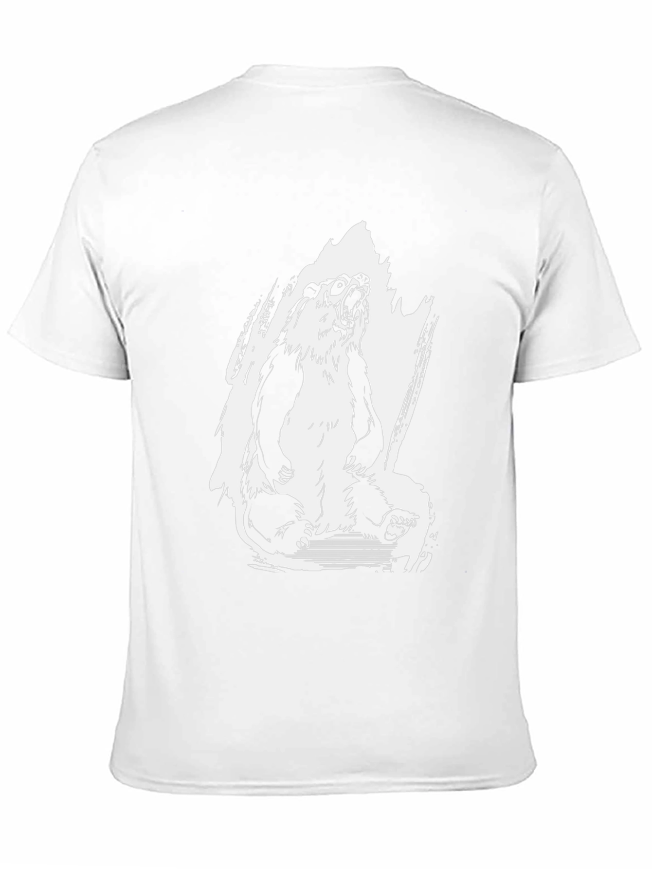 Bear Graphic Tee - Black Cotton T-Shirt