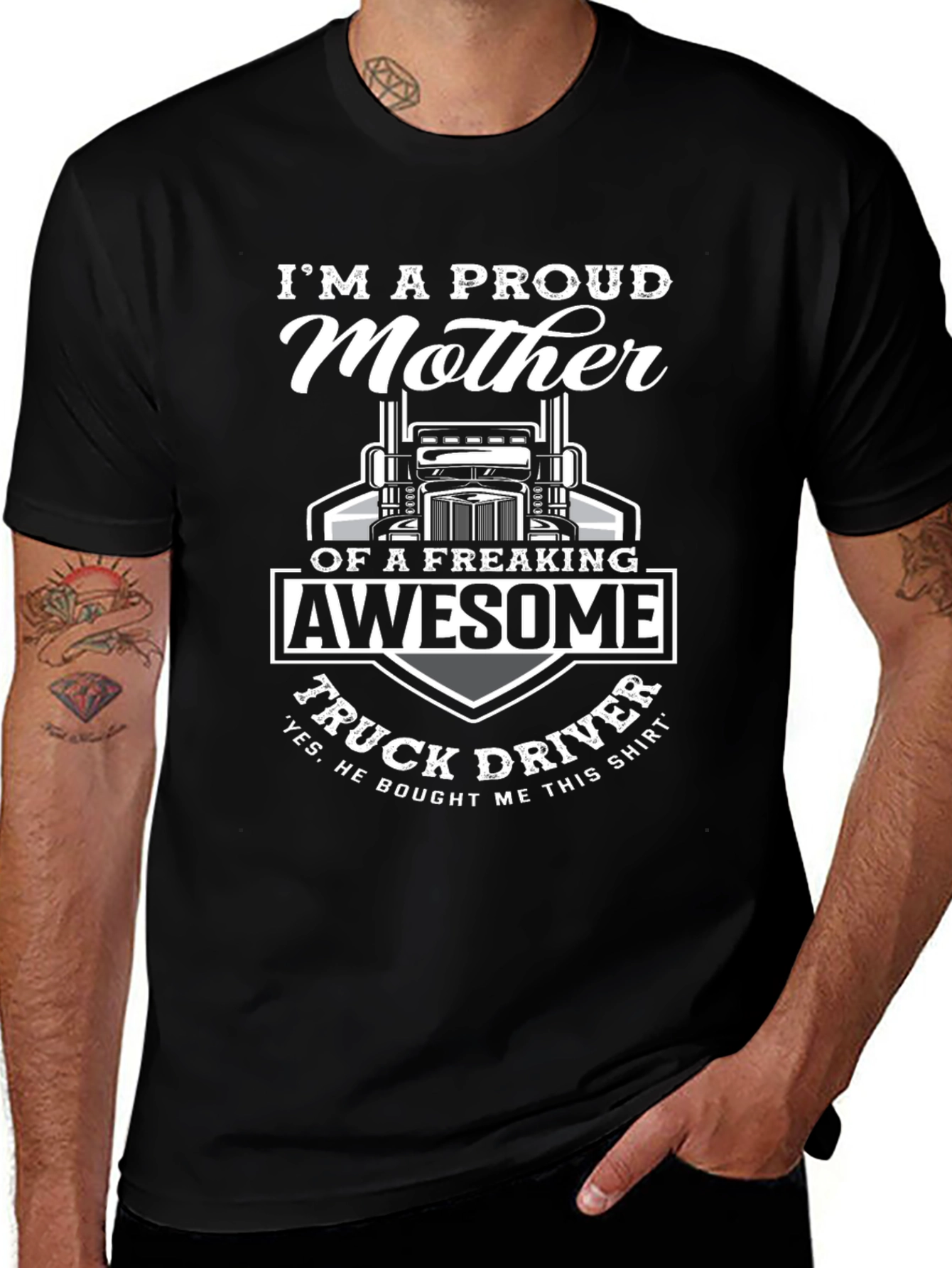 Proud Mother of an Awesome Truck Driver T-Shirt