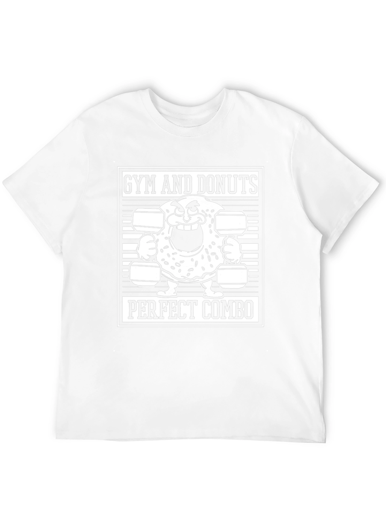 Gym and Donuts Perfect Combo Black T-Shirt