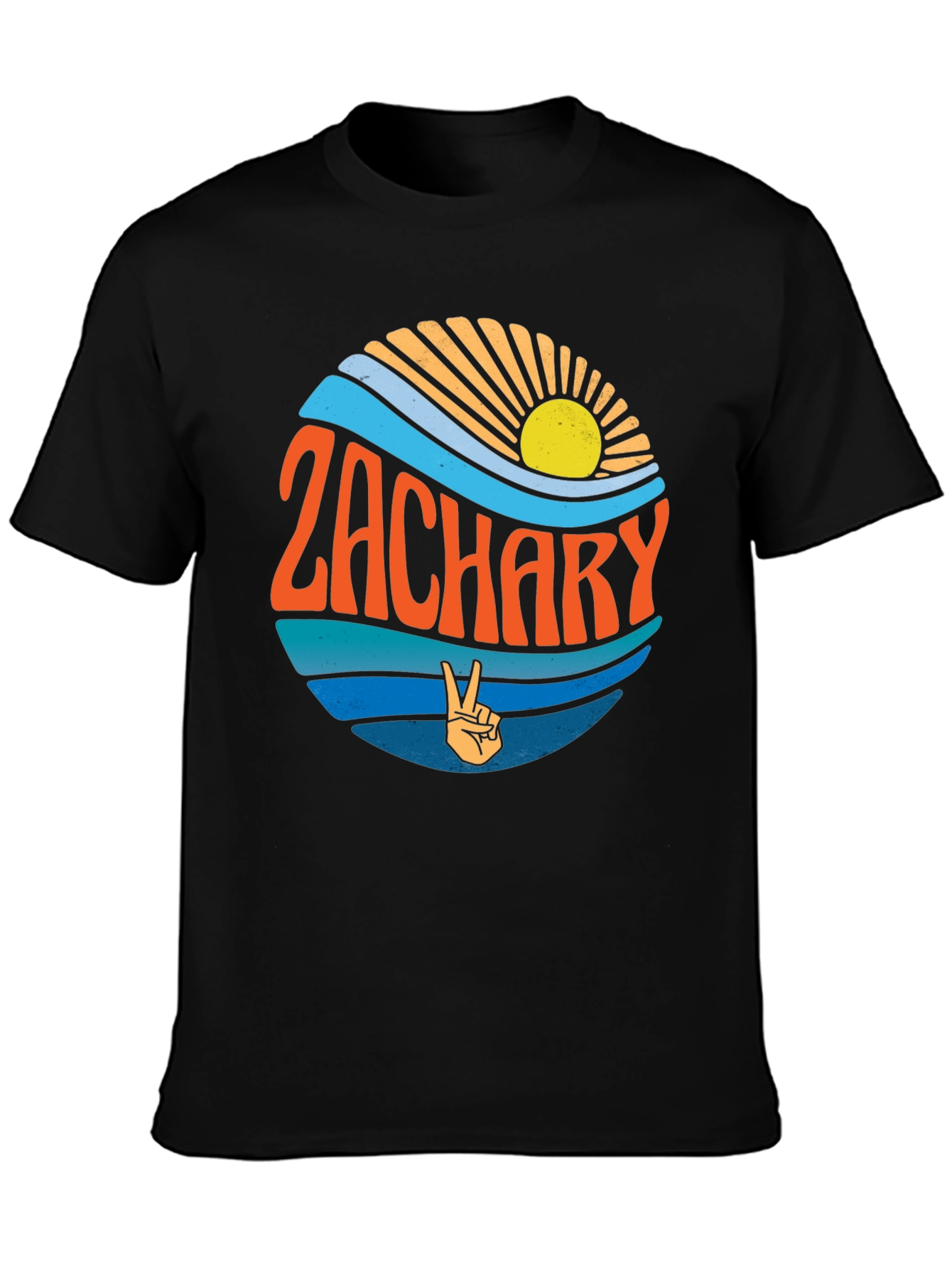 Retro Zachary T-Shirt - Personalized Name Tee