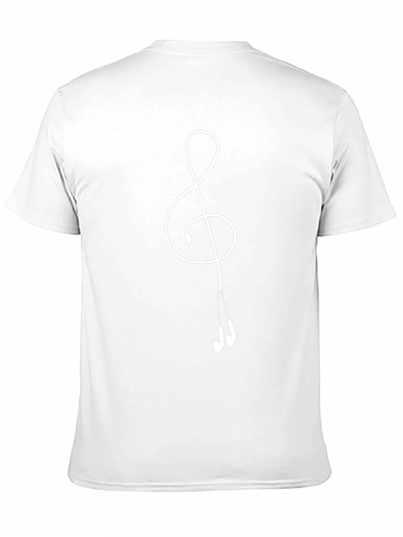 Music Lovers T-Shirt - Treble Clef Earbuds