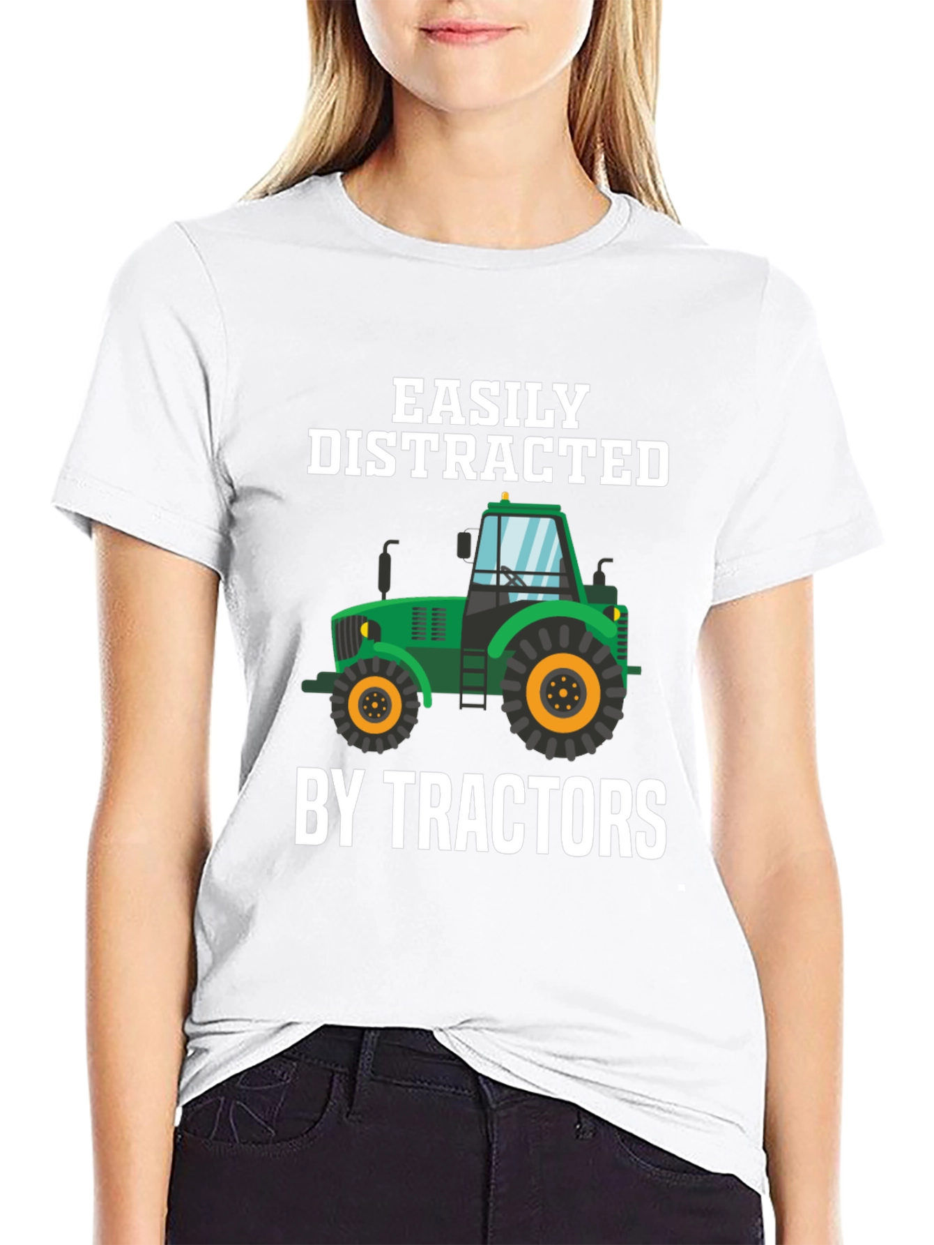 Easily Distracted By Tractors Tee