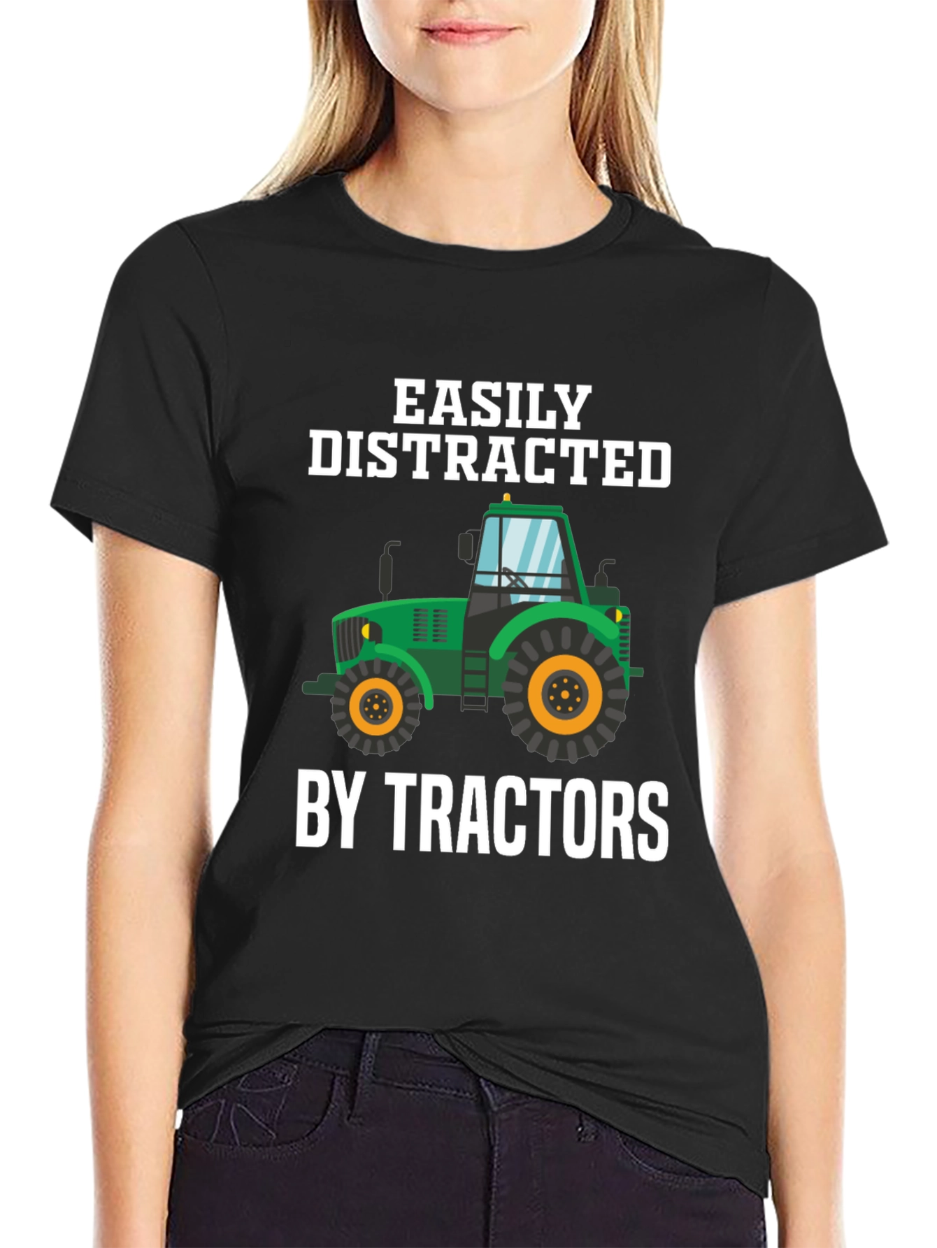 Easily Distracted By Tractors Tee