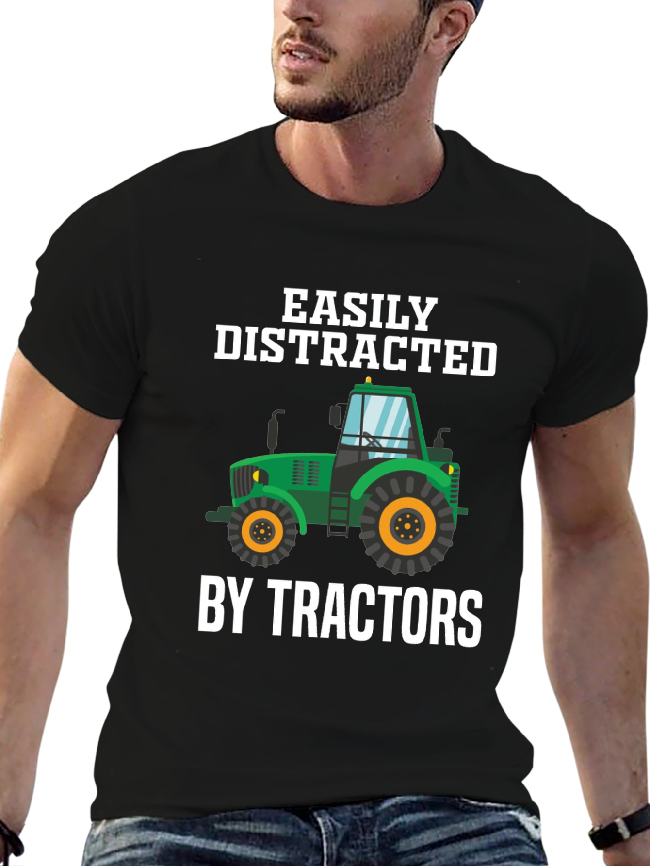Easily Distracted By Tractors Tee