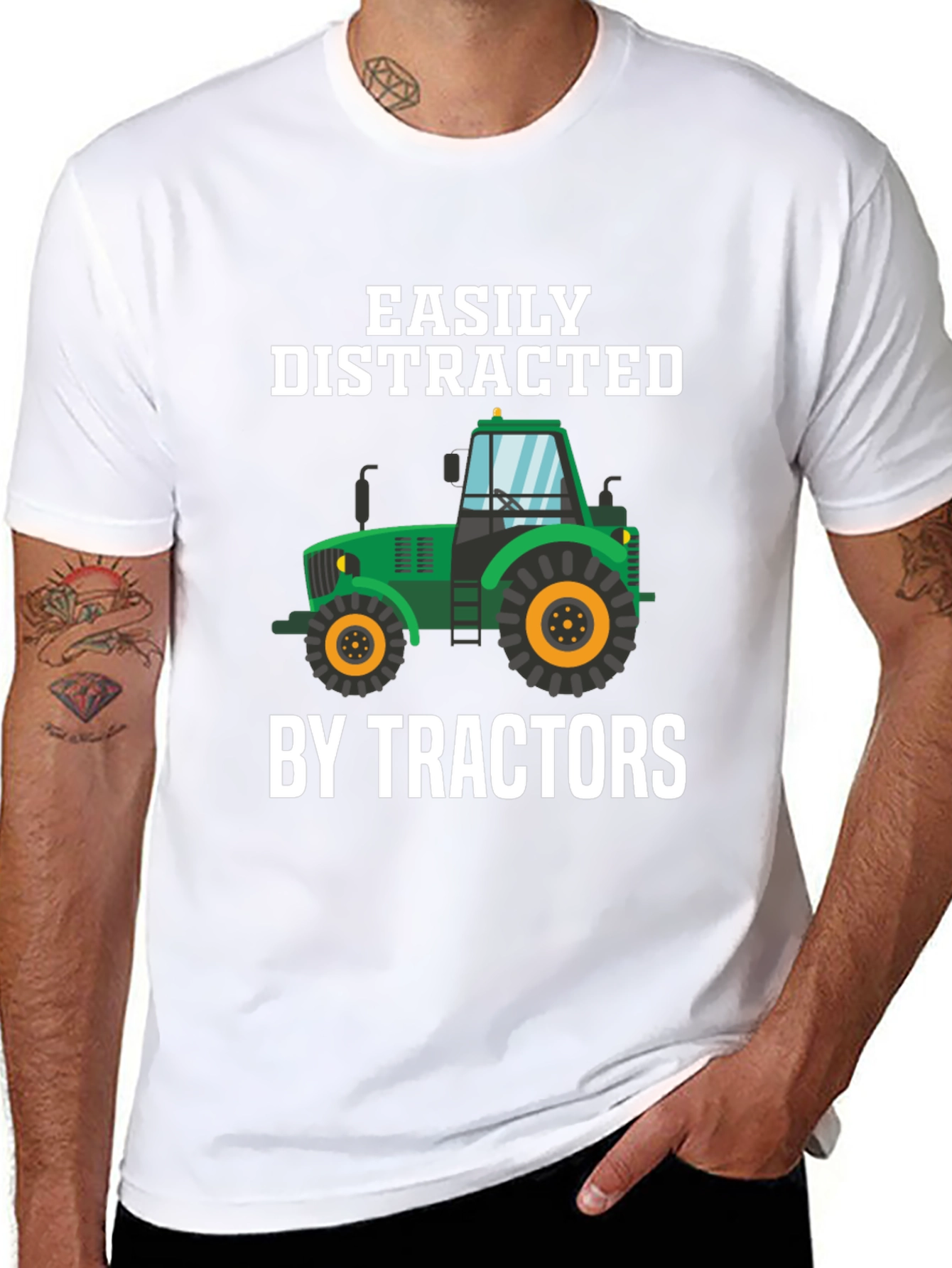 Easily Distracted By Tractors Tee