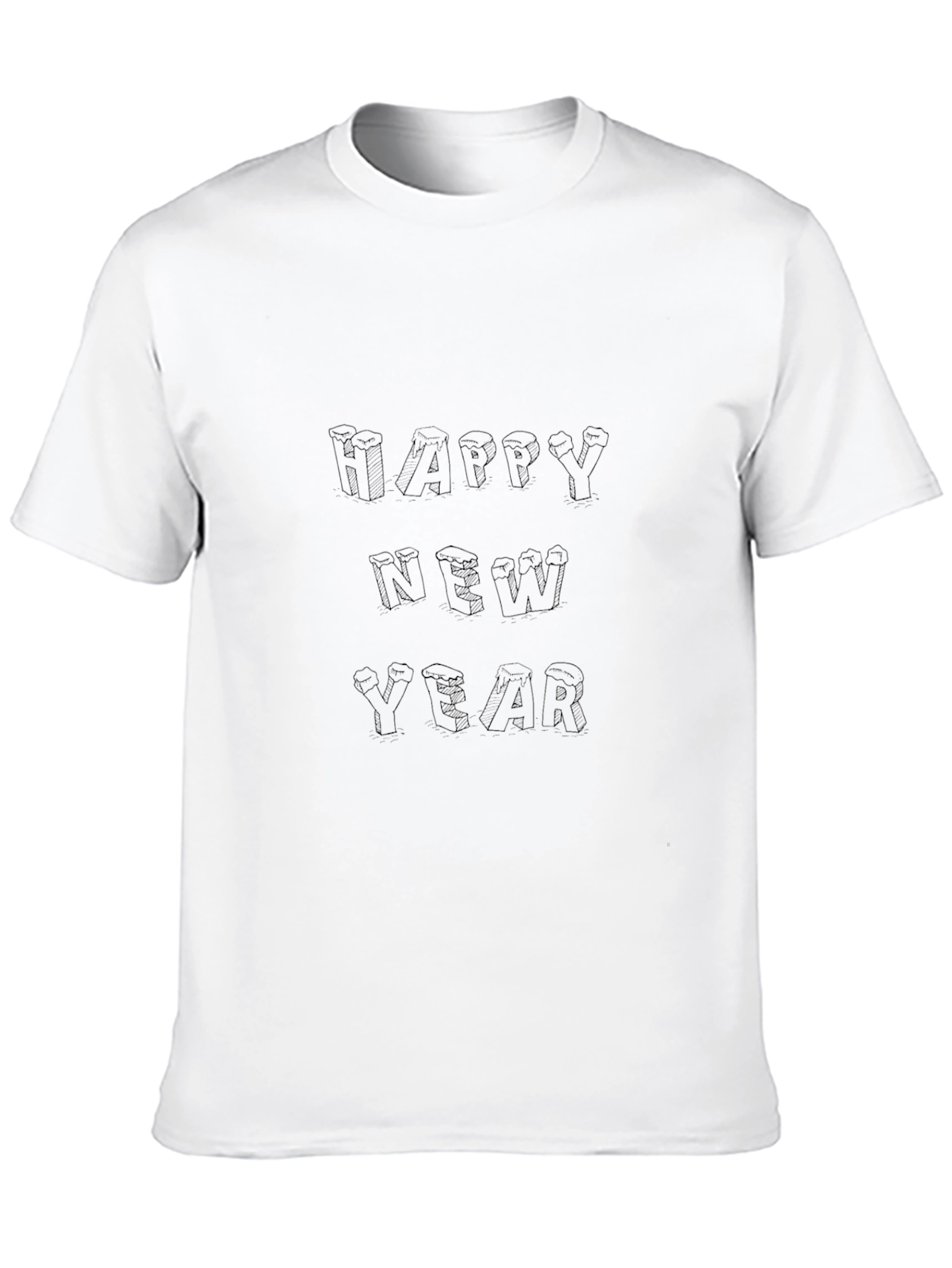 Happy New Year Black T-Shirt