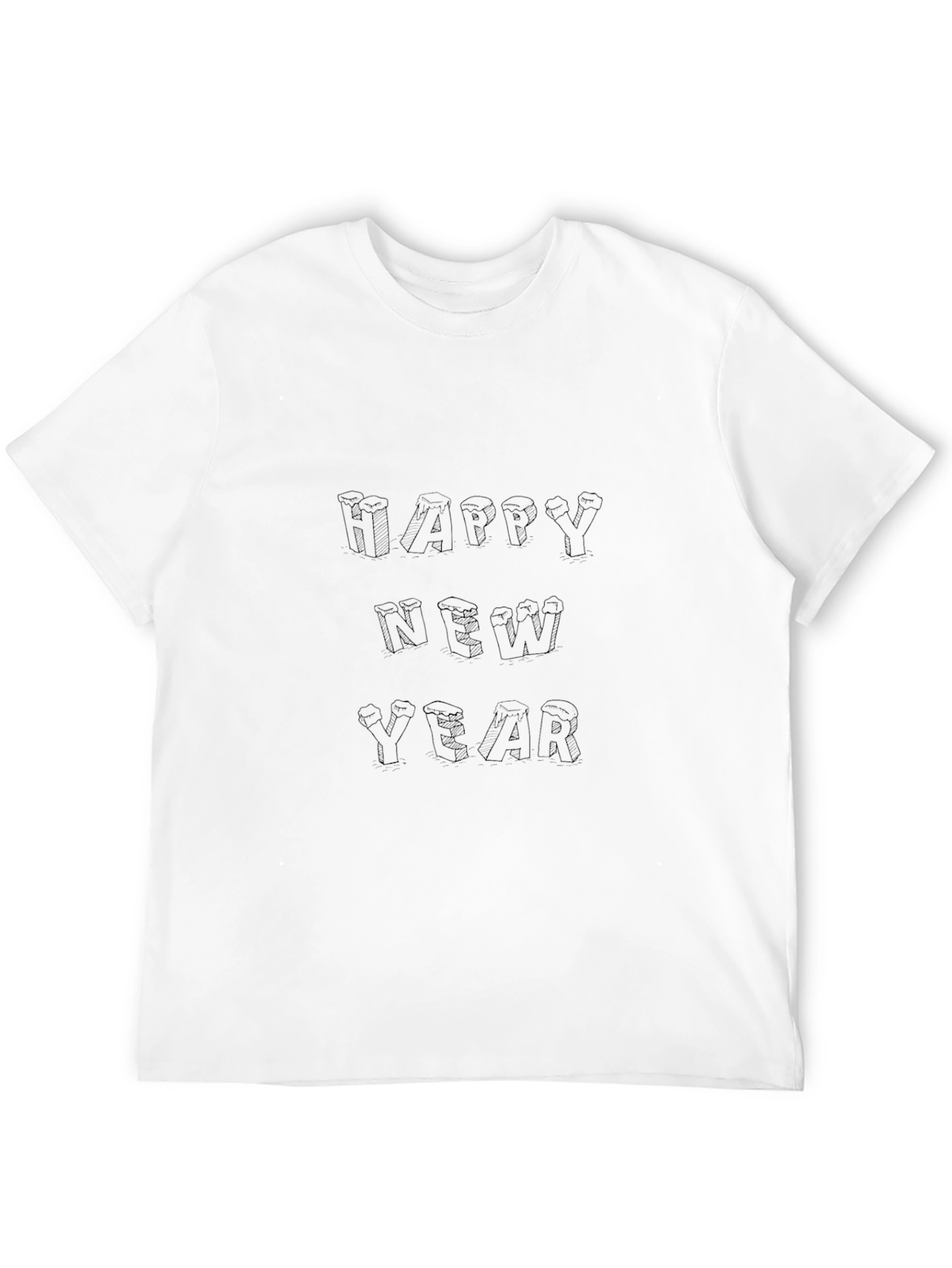 Happy New Year Black T-Shirt