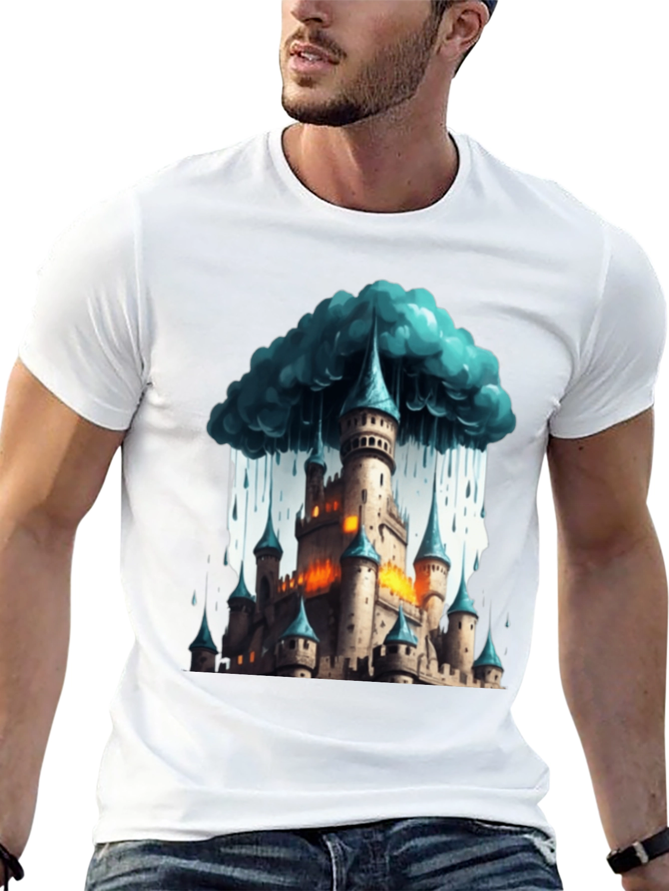 Fantasy Castle Storm T-Shirt